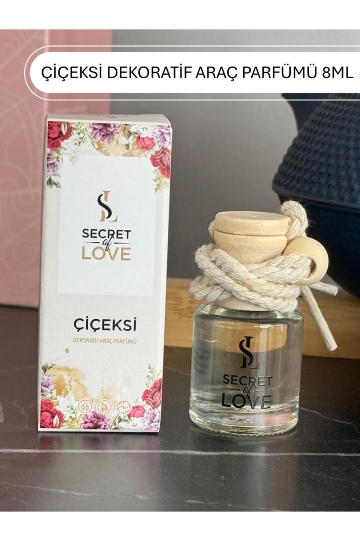 SECRET OF LOVE Beyaz Çiçekler Araç Kokusu 8 ml