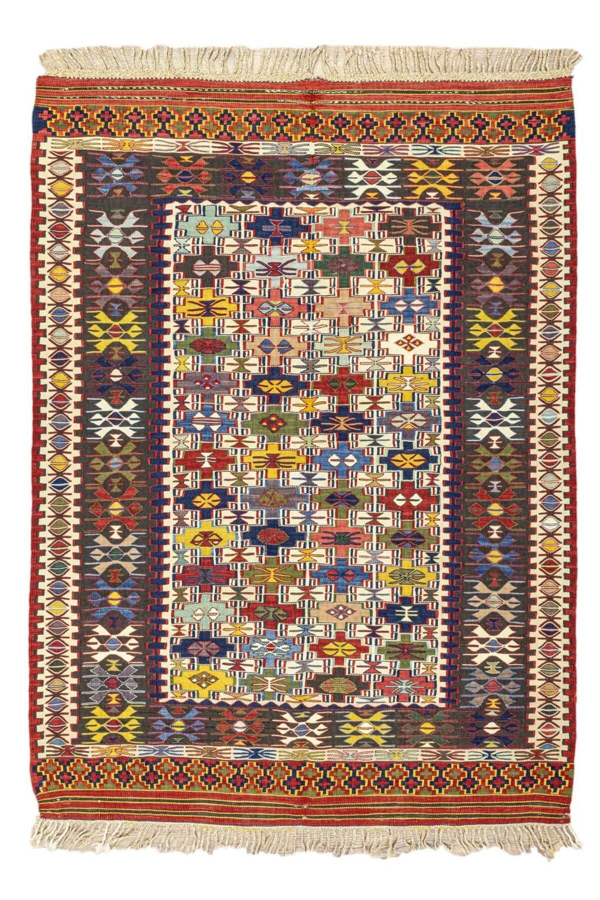 Soho Antiq Asher Renkli El Dokuma Nuzumla Kilim 106x144 cm