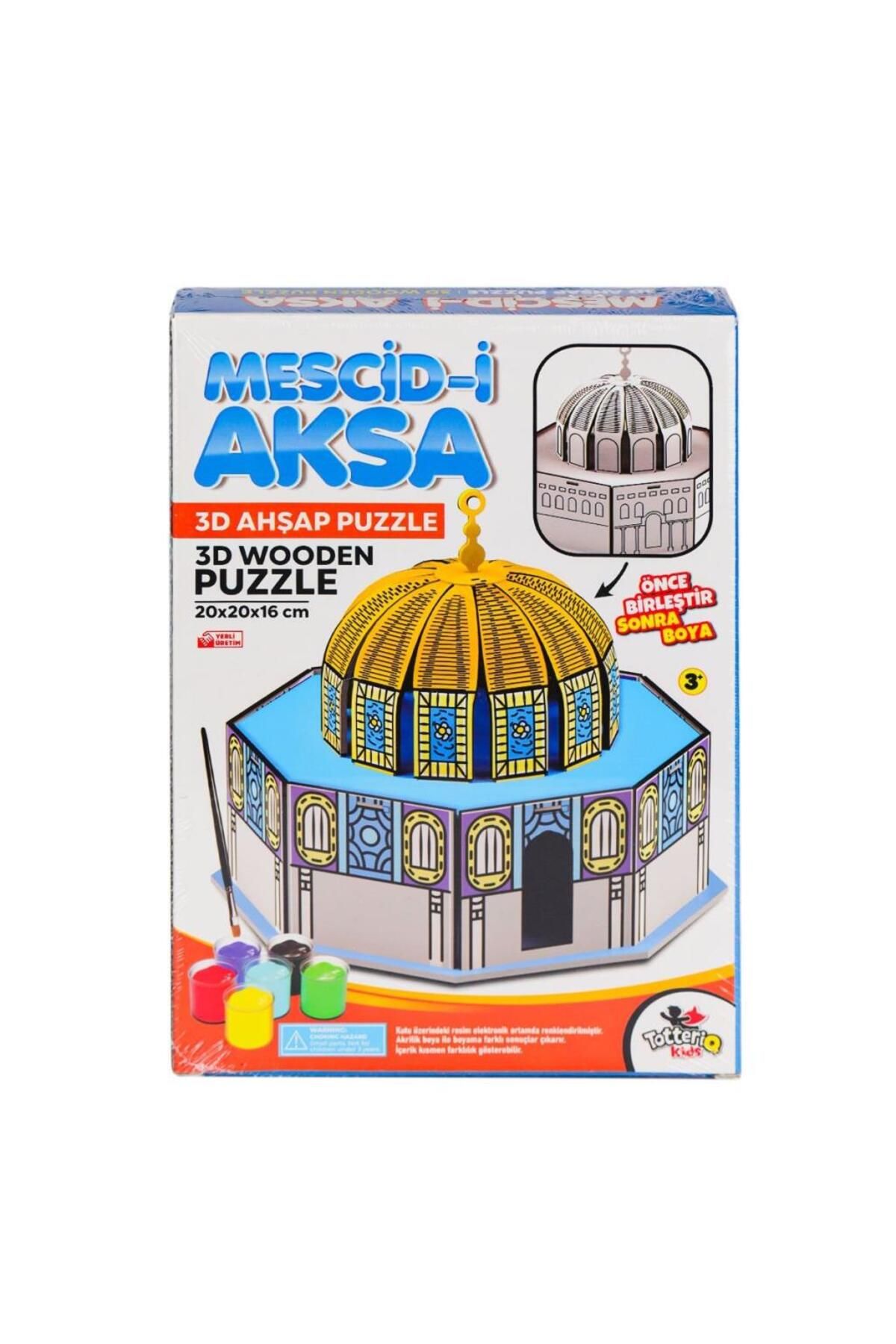 çankaya giyim uğur çankaya Nessiworld 8209 Mescid-i Ahka 3D Ahşap Puzzle ve Boyama -Totteriq