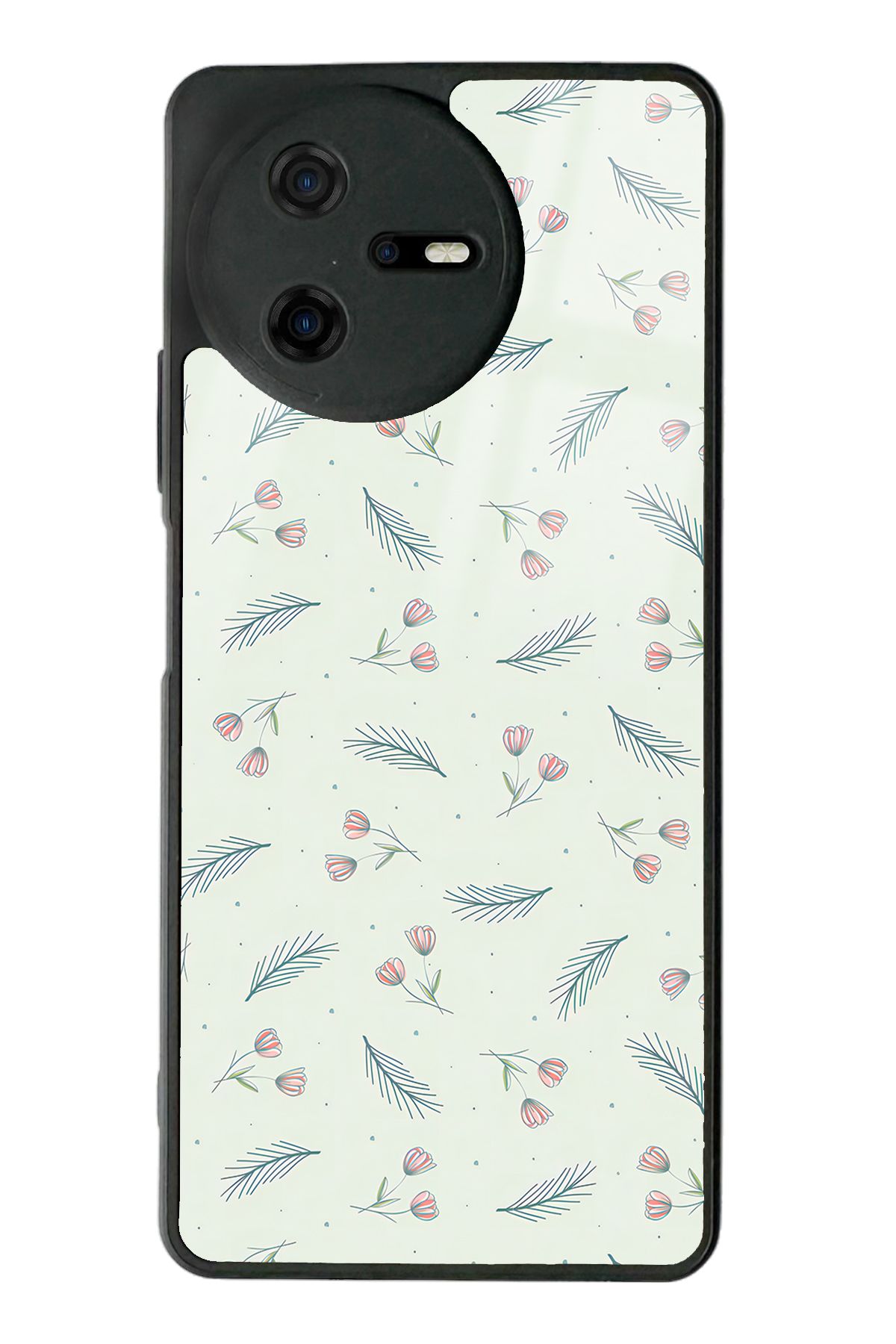 Spoyi Casper Via A40 Yeşil Yapraklı Tasarımlı Glossy Telefon Kılıfı