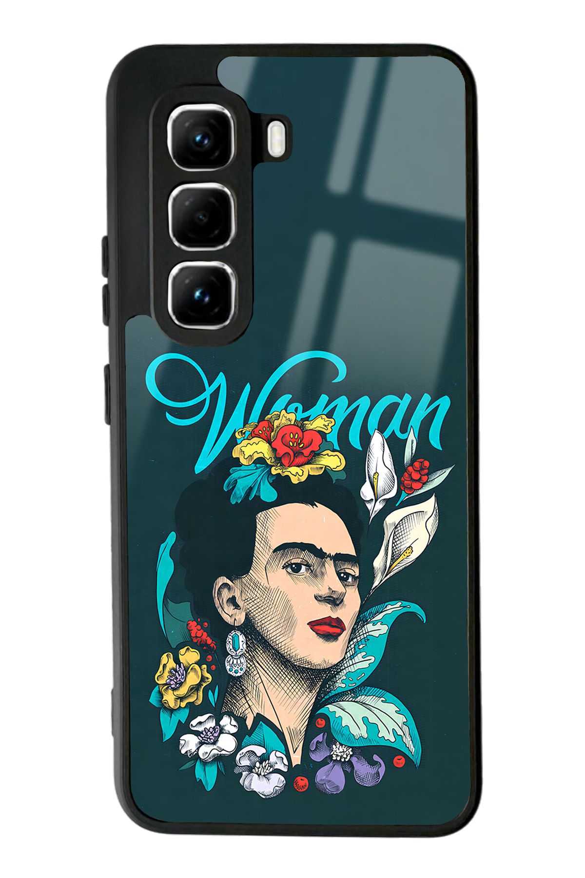 Spoyi İnfinix Hot 50 Pro Women Frida Kahlo Tasarımlı Glossy Telefon Kılıfı uyumlu