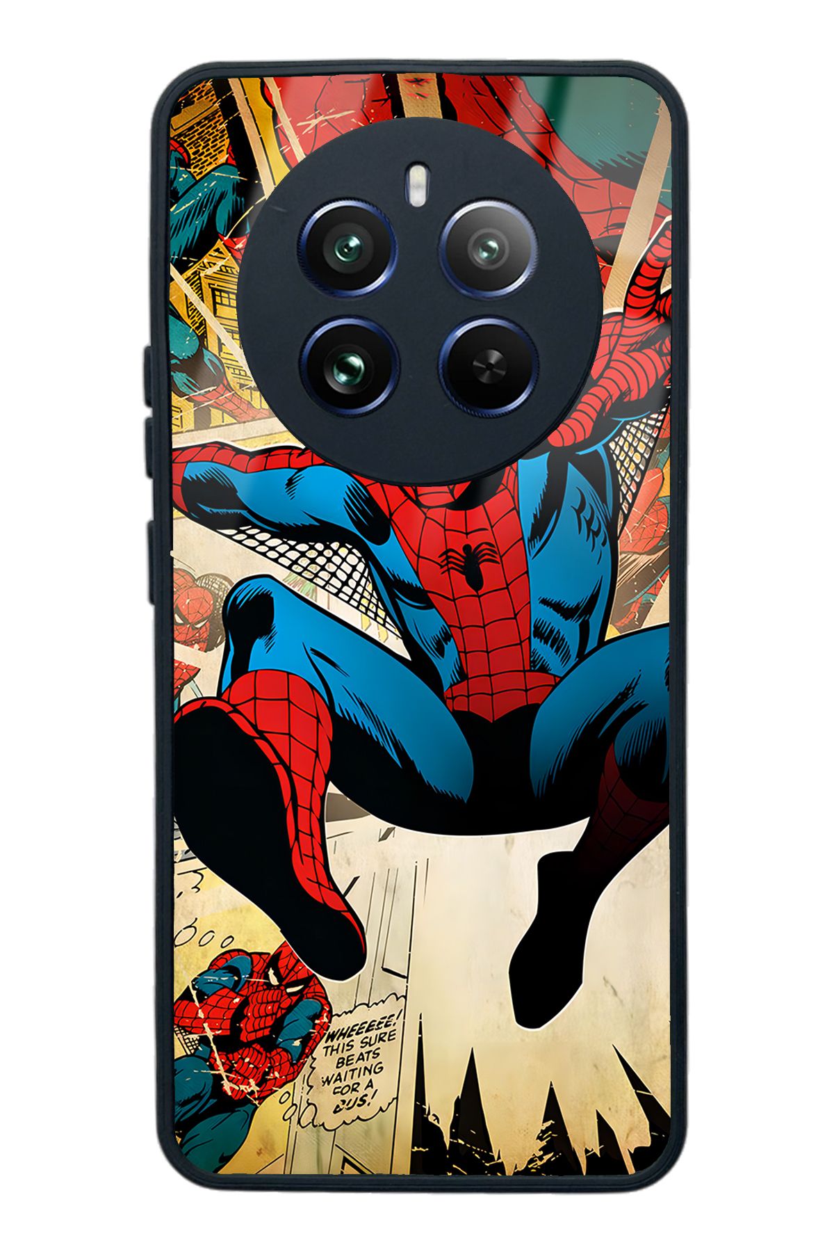 Spoyi Oppo Realme 12 Pro Spider-Man Örümcek Adam Tasarımlı Glossy Telefon Kılıfı