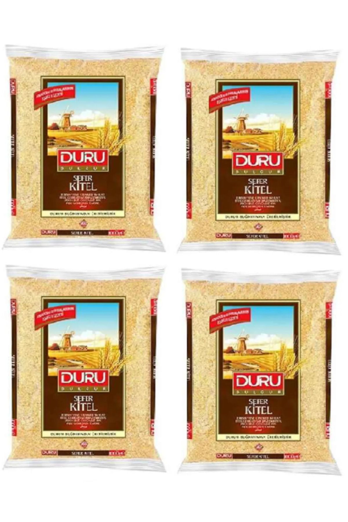 u.s.m ucuzsanalmarket Duru Bulgur Sefer Kitel Bulgur 1 Kg X 4 Adet