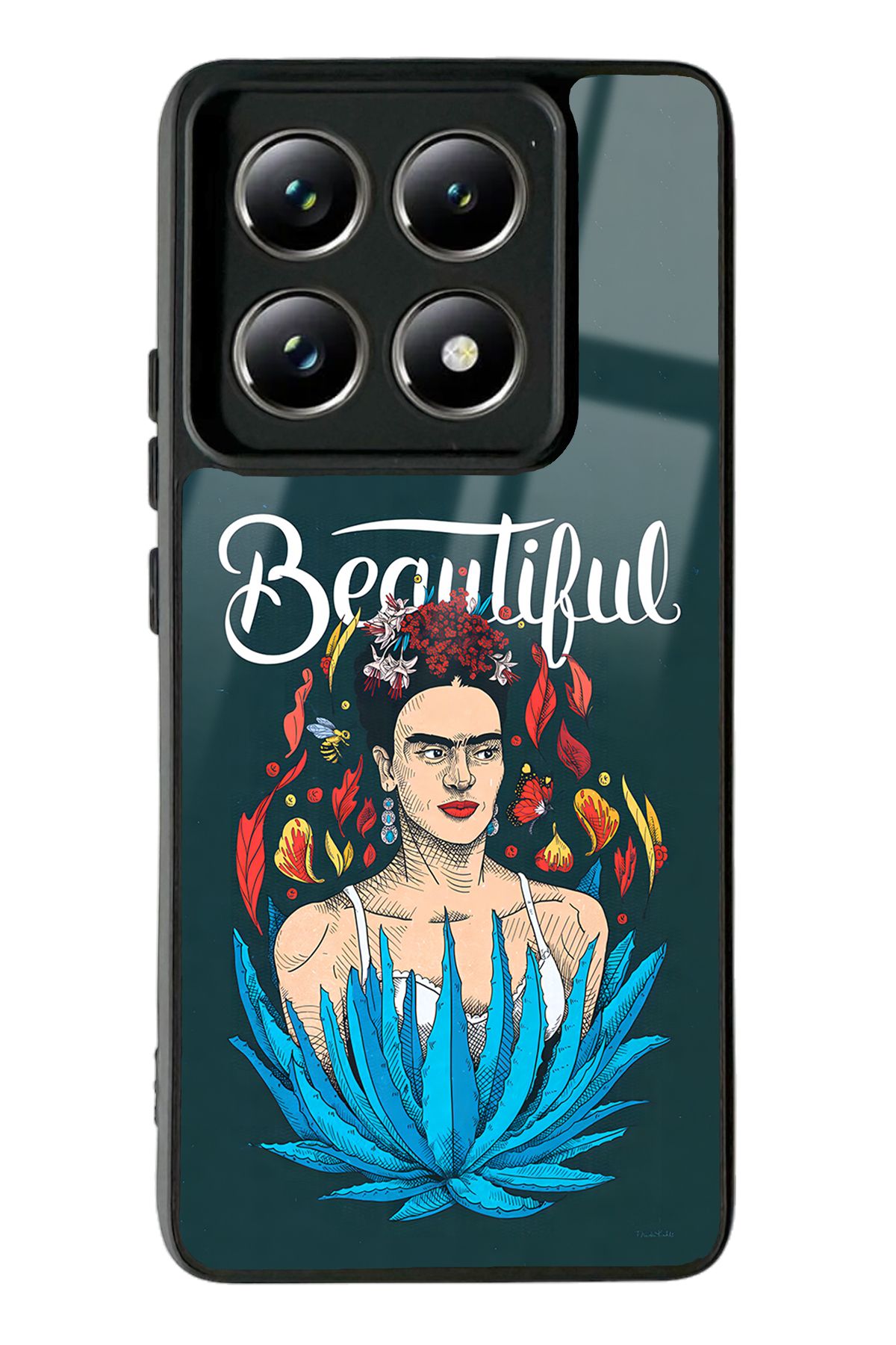 Spoyi Xiaomi Mi 14 T Pro Uyumlu  Beautiful Frida Kahlo Tasarımlı Glossy Telefon Kılıfı