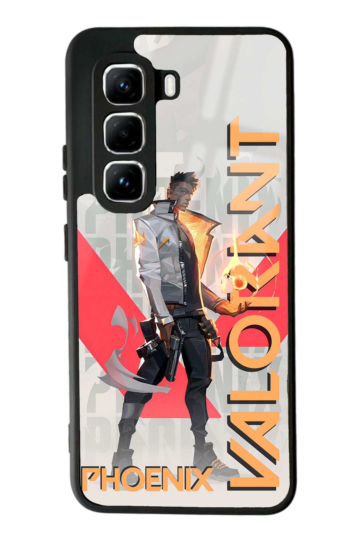 Spoyi İnfinix Hot 50 Pro Valorant Phoenix Tasarımlı Glossy Telefon Kılıfı