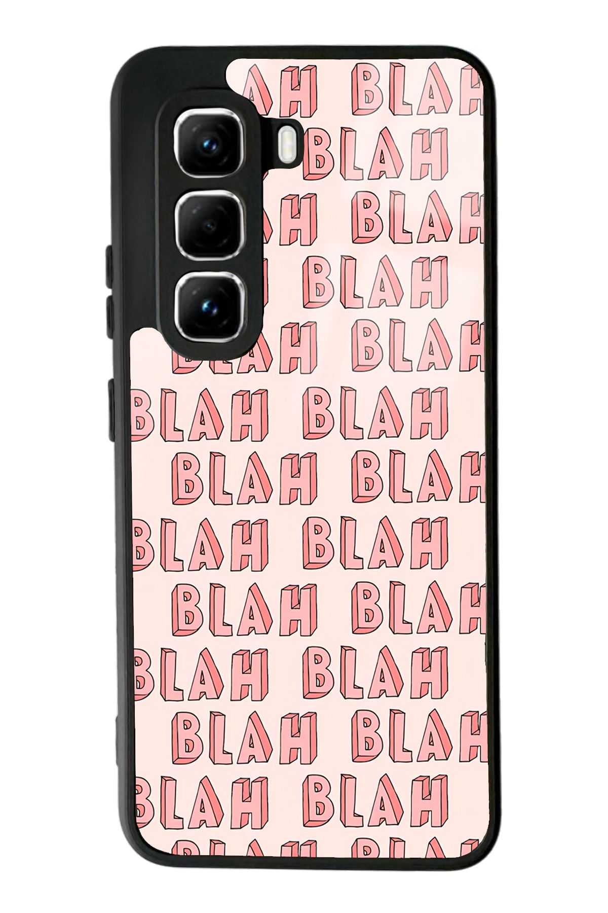Spoyi İnfinix Hot 50 Pro Blah Blah Tasarımlı Glossy Telefon Kılıfı