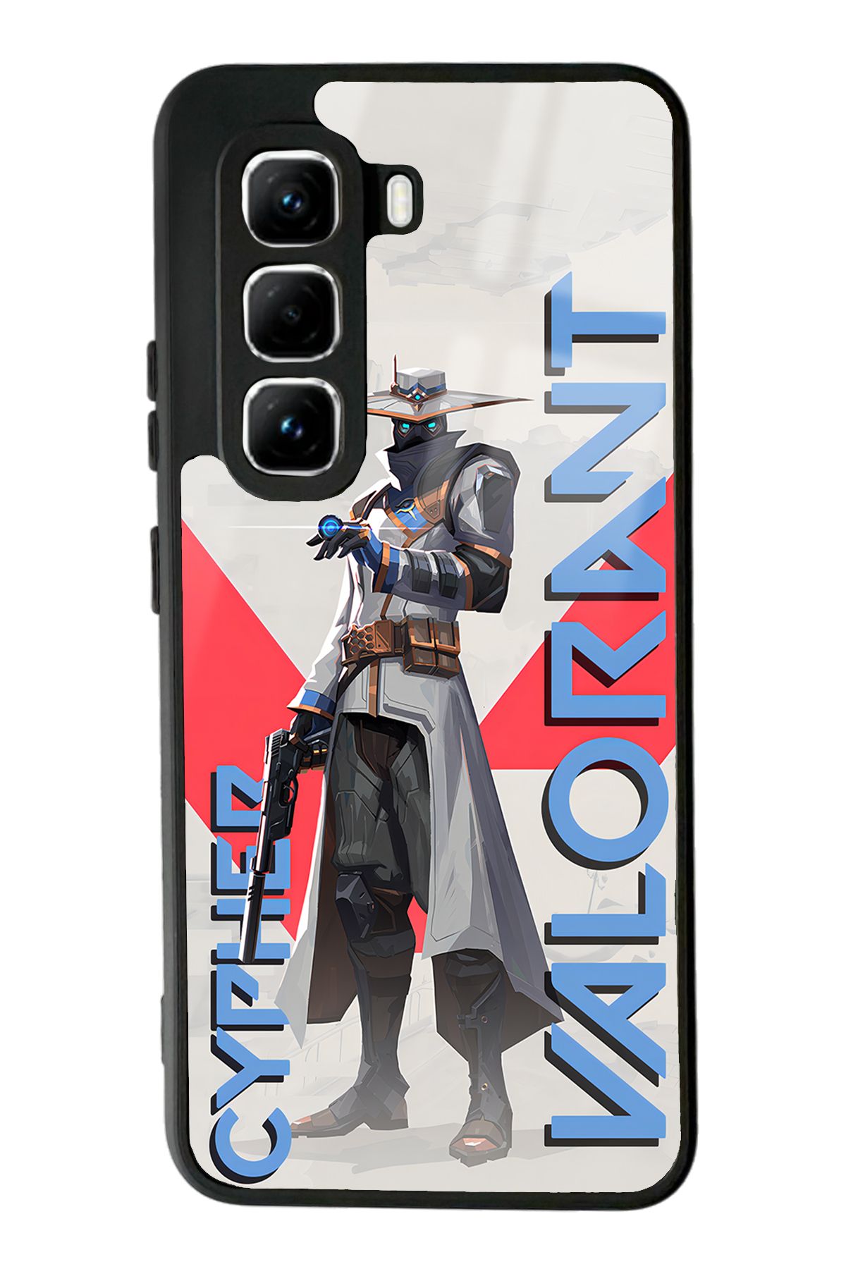 Spoyi Hot 50 Pro  Uyumlu Valorant Cypher Tasarımlı Glossy Telefon Kılıfı