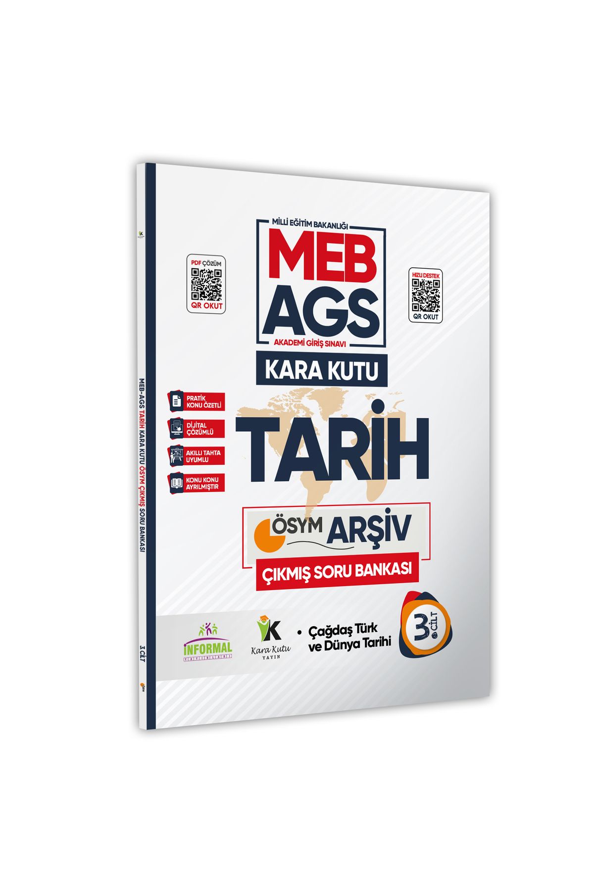 Karakutu Yayınları MEB-AGS Tarihin Kara Kutusu 3.Cilt Dijital Çözümlü Konu Özetli ÖSYM Çıkmış Soru Havuzu Bankası
