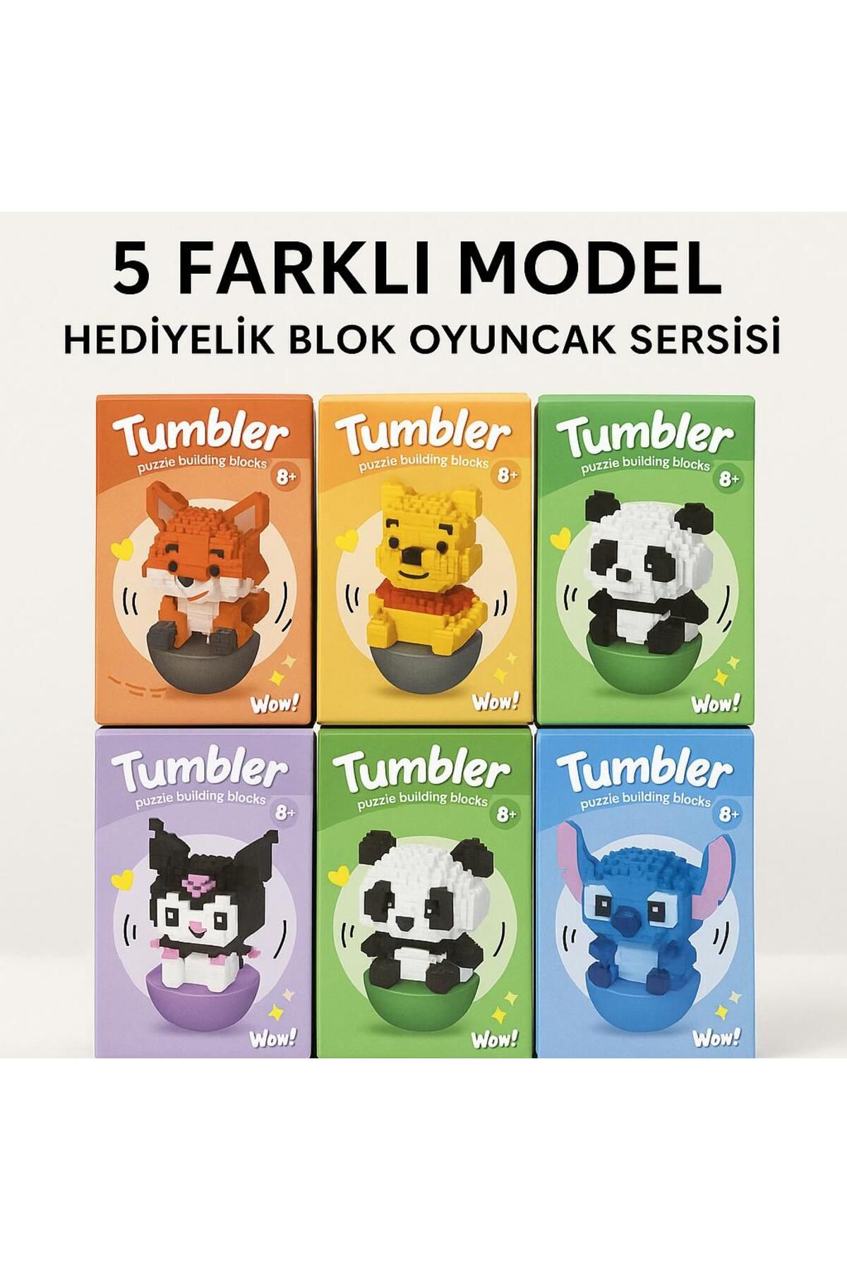 HEY GİDİ GİFT Bricks Figür (Rastgele 1 Model Gönderilir) / Hayvan Figürlü Hacıyatmaz / Yüksek Kalite/Yapı Taşları