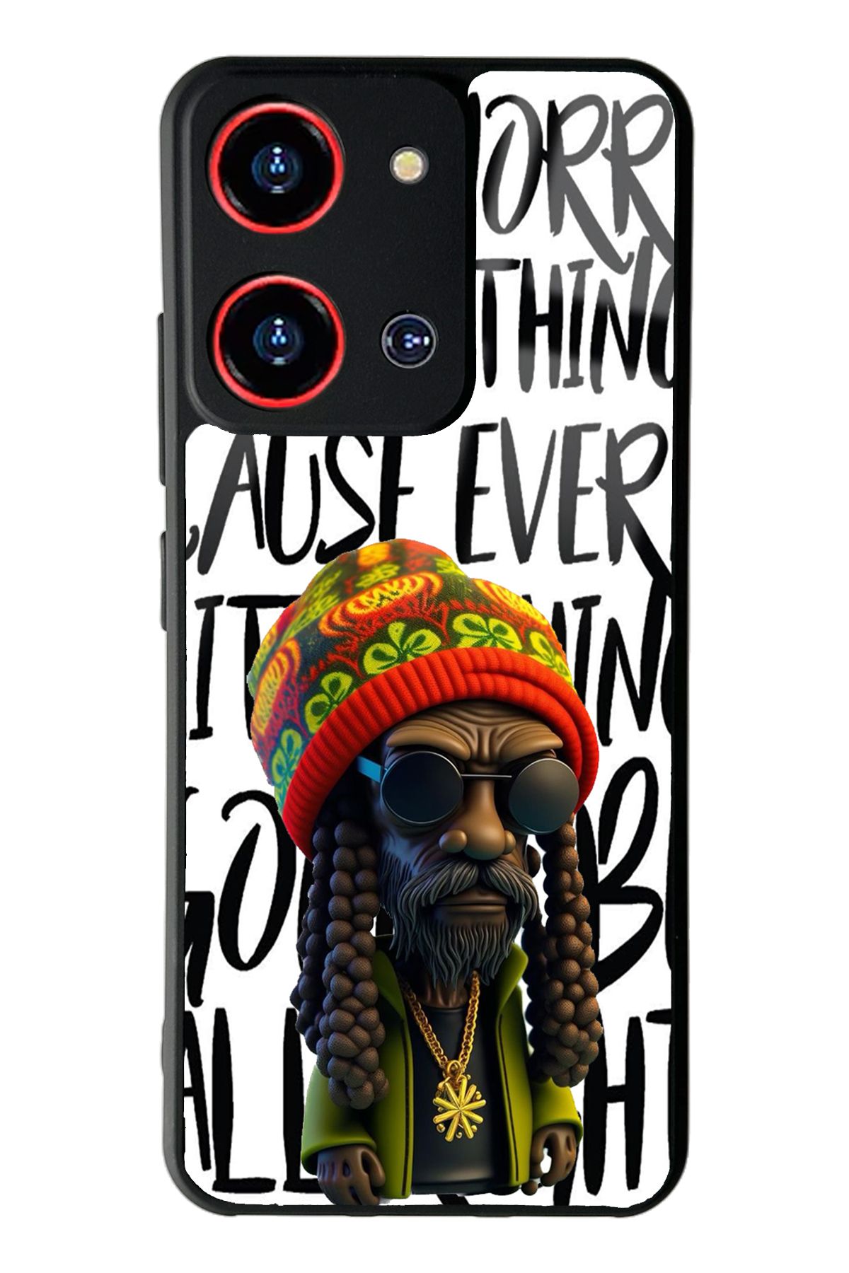 Spoyi Reeder S19 Max Pro S Zoom Bob Marley Tasarımlı Glossy Telefon Kılıfı