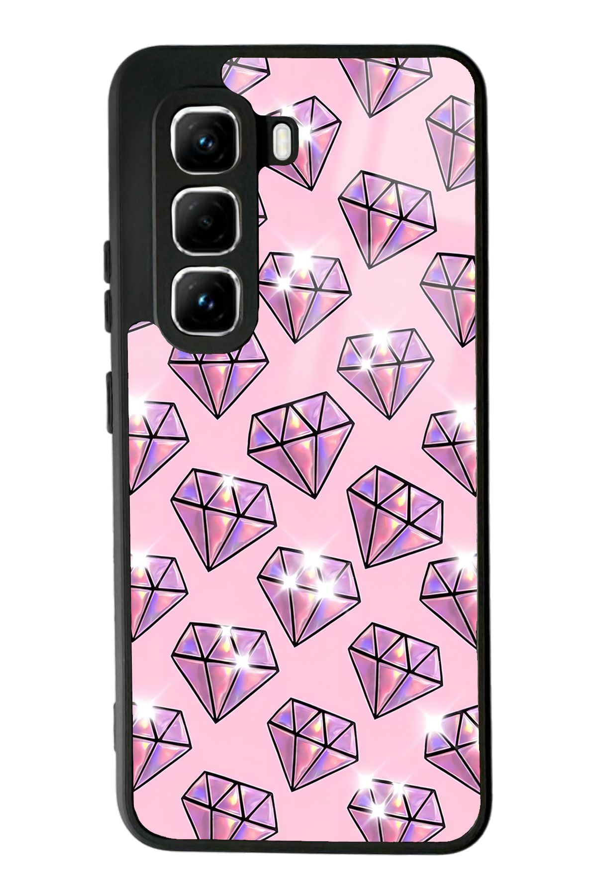 Spoyi İnfinix Hot 50 Pro Diamond Tasarımlı Glossy Telefon Kılıfı
