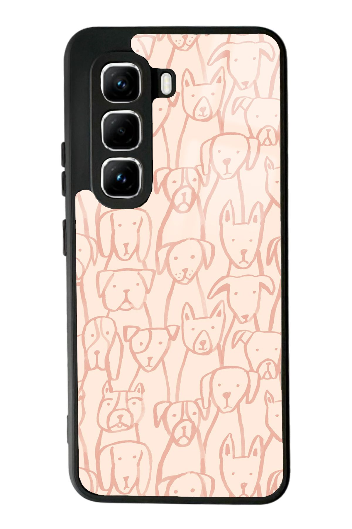 Spoyi İnfinix Hot 50 Pro Pink Dog Tasarımlı Glossy Telefon Kılıfı