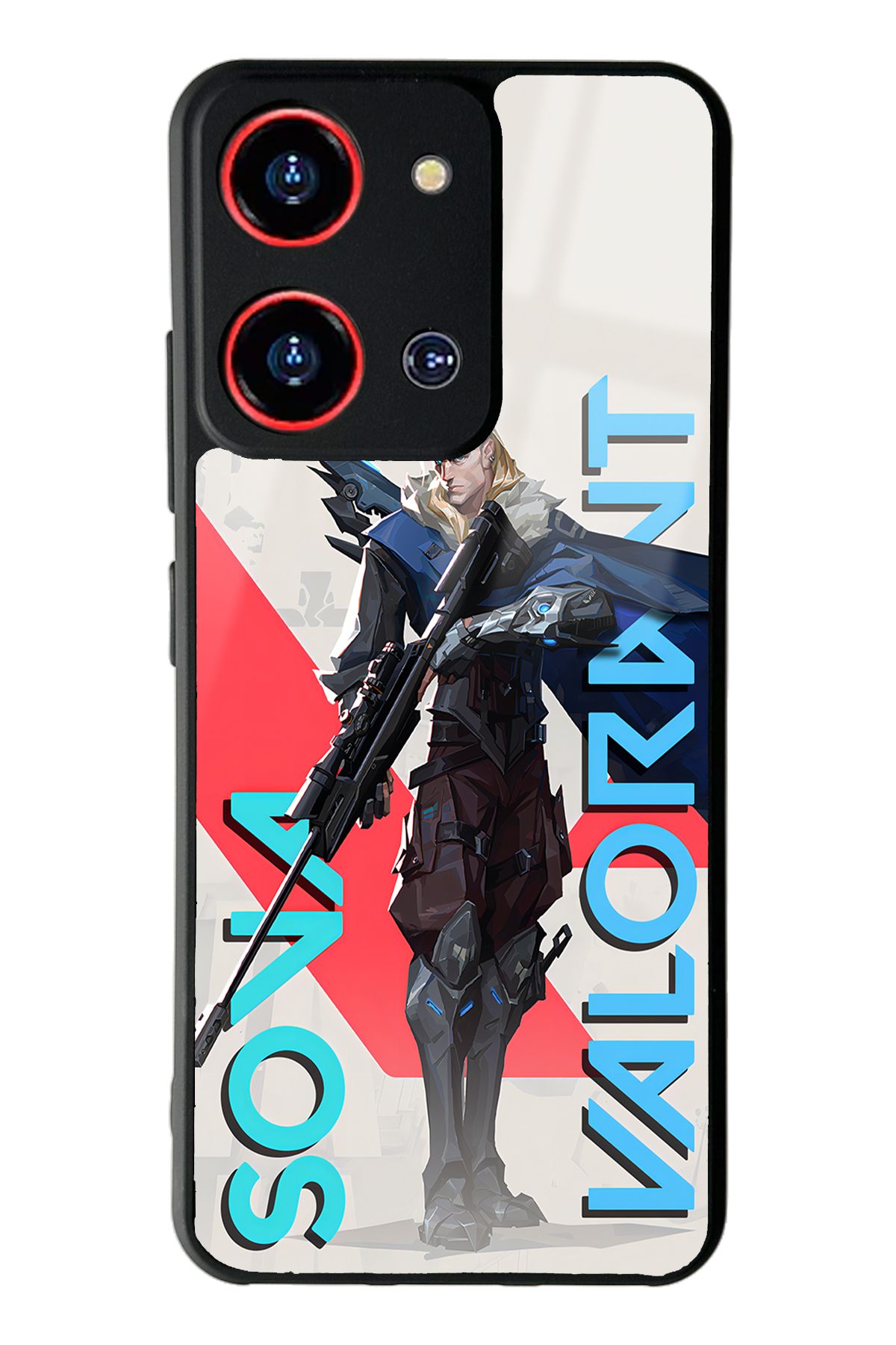 Spoyi Reeder S19 Max Pro S uyumlu Zoom Valorant Sova Tasarımlı Glossy Telefon Kılıfı