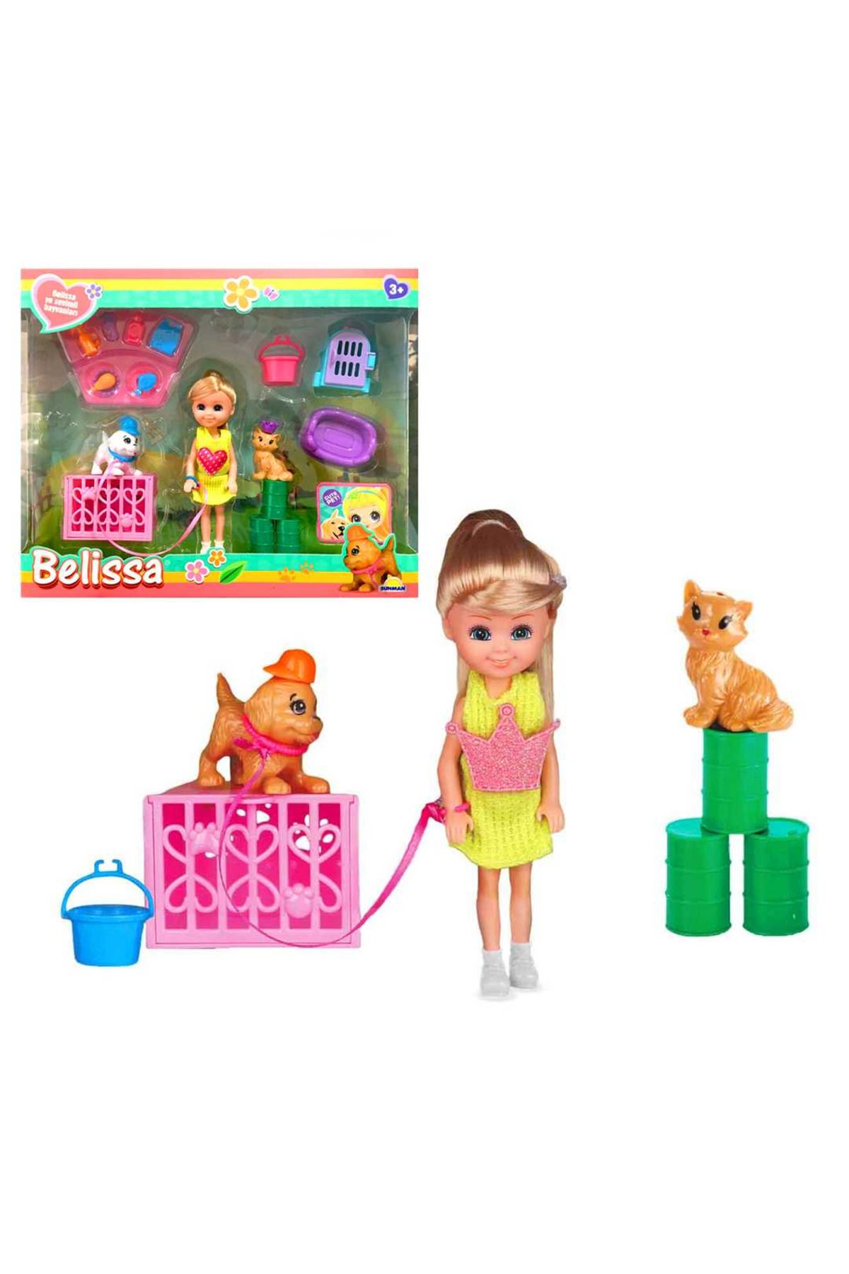 Sunman BELİSSA BEBEK BELİSSA VE SEVİMLİ HAYVANLARI BAKIM 15 CM 3+