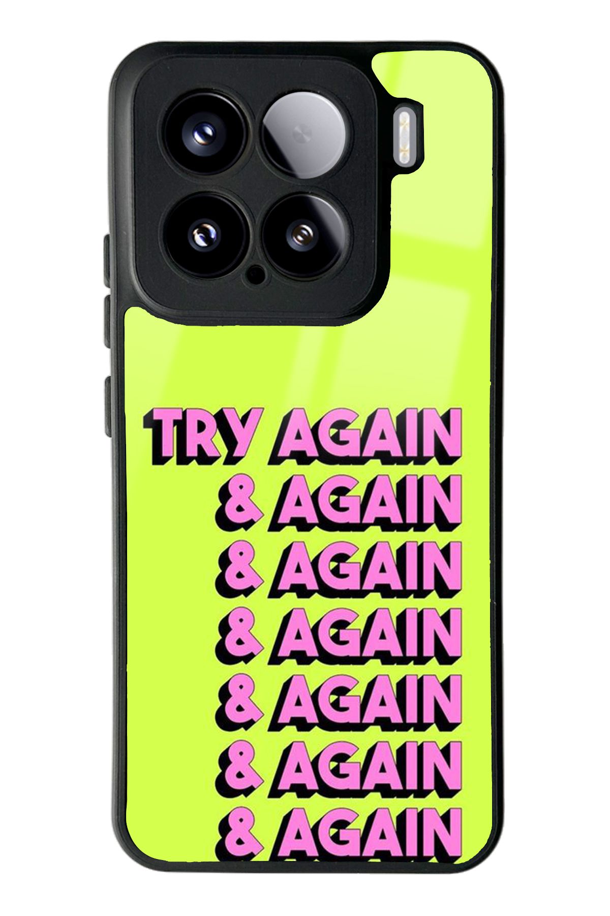 Spoyi Xiaomi Mi 15 Try Again Tasarımlı Glossy Telefon Kılıfı