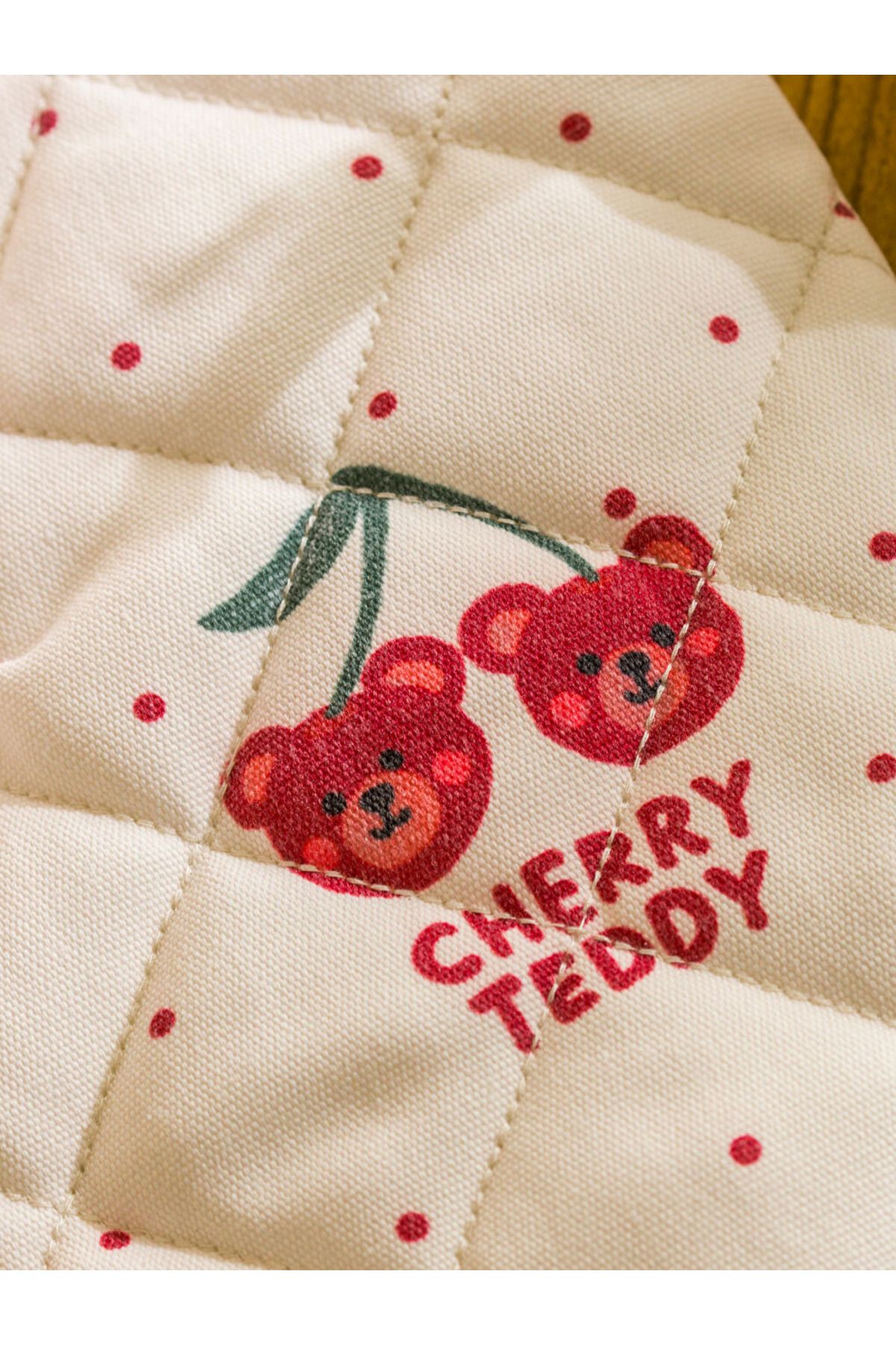 LC Waikiki-Lcw Home Mixed Cherry Printed Oven Mitts and Tongs 4
