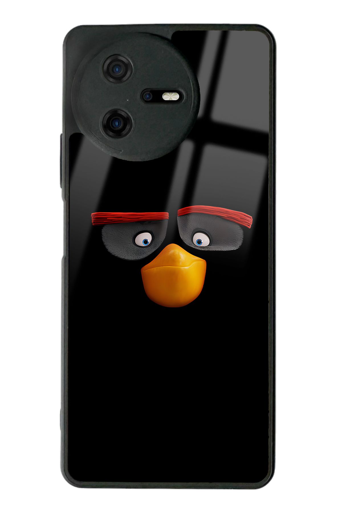 Spoyi Casper Via A40 Black Angry Birds Tasarımlı Glossy Telefon Kılıfı