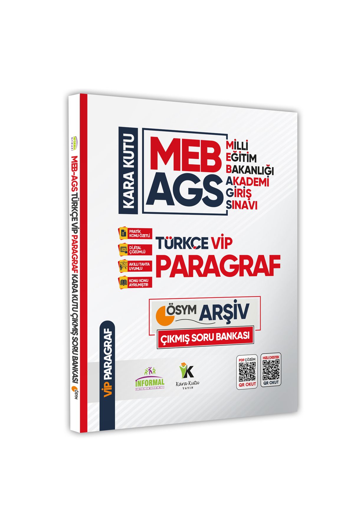 Karakutu Yayınları MEB-AGS Türkçenin Kara Kutusu VİP PARAGRAF 3 ÖSYM Çıkmış Soru Arşivi Bankası Konu Özetli Çözümlü