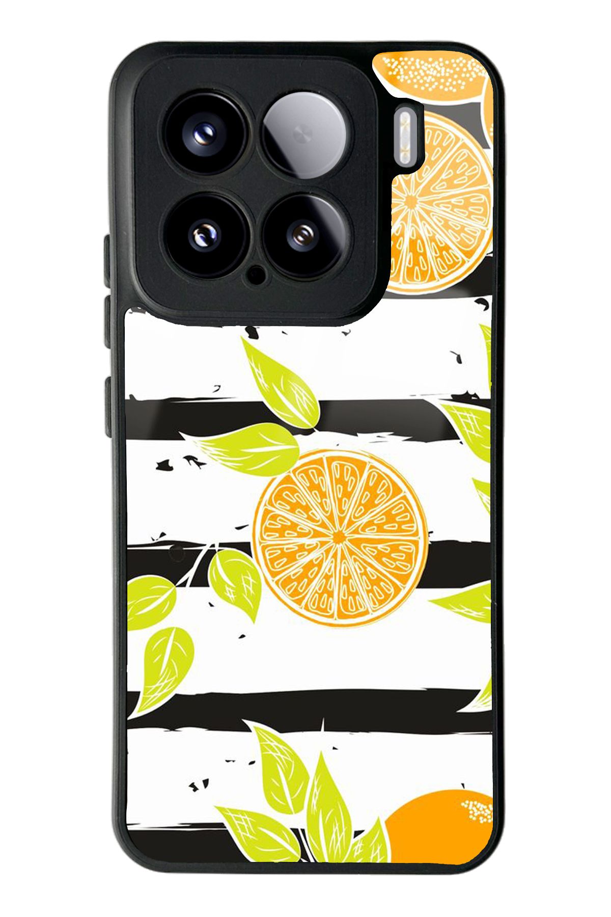 Spoyi Xiaomi Mi 15 Orange Slice Tasarımlı Glossy Telefon Kılıfı