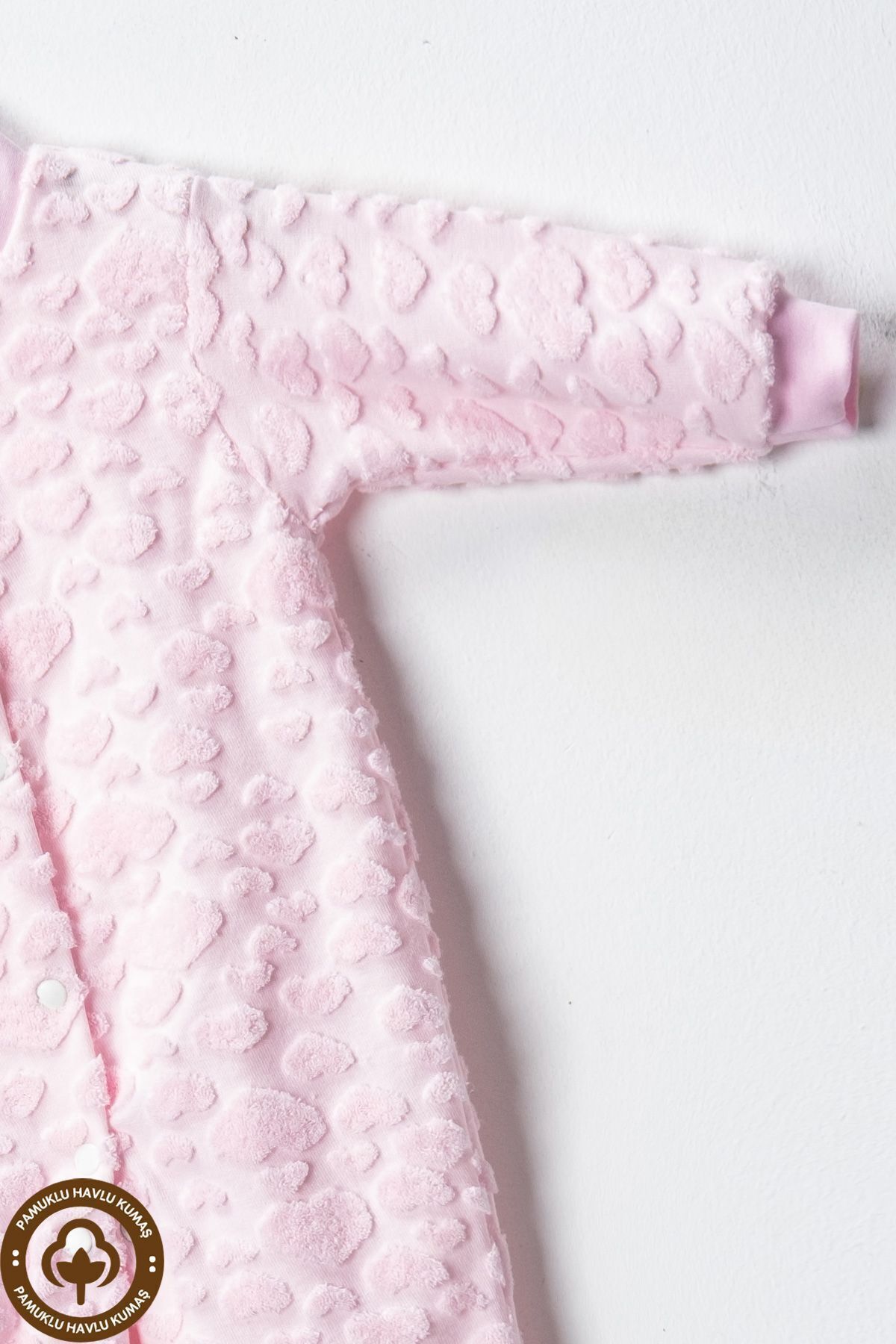 Miniel Unisex Bebek Desenli Havlu Kumaş 3-6-9 Ay Pamuklu Patikli Bebek Tulum fotoğrafı 4 (önizleme)