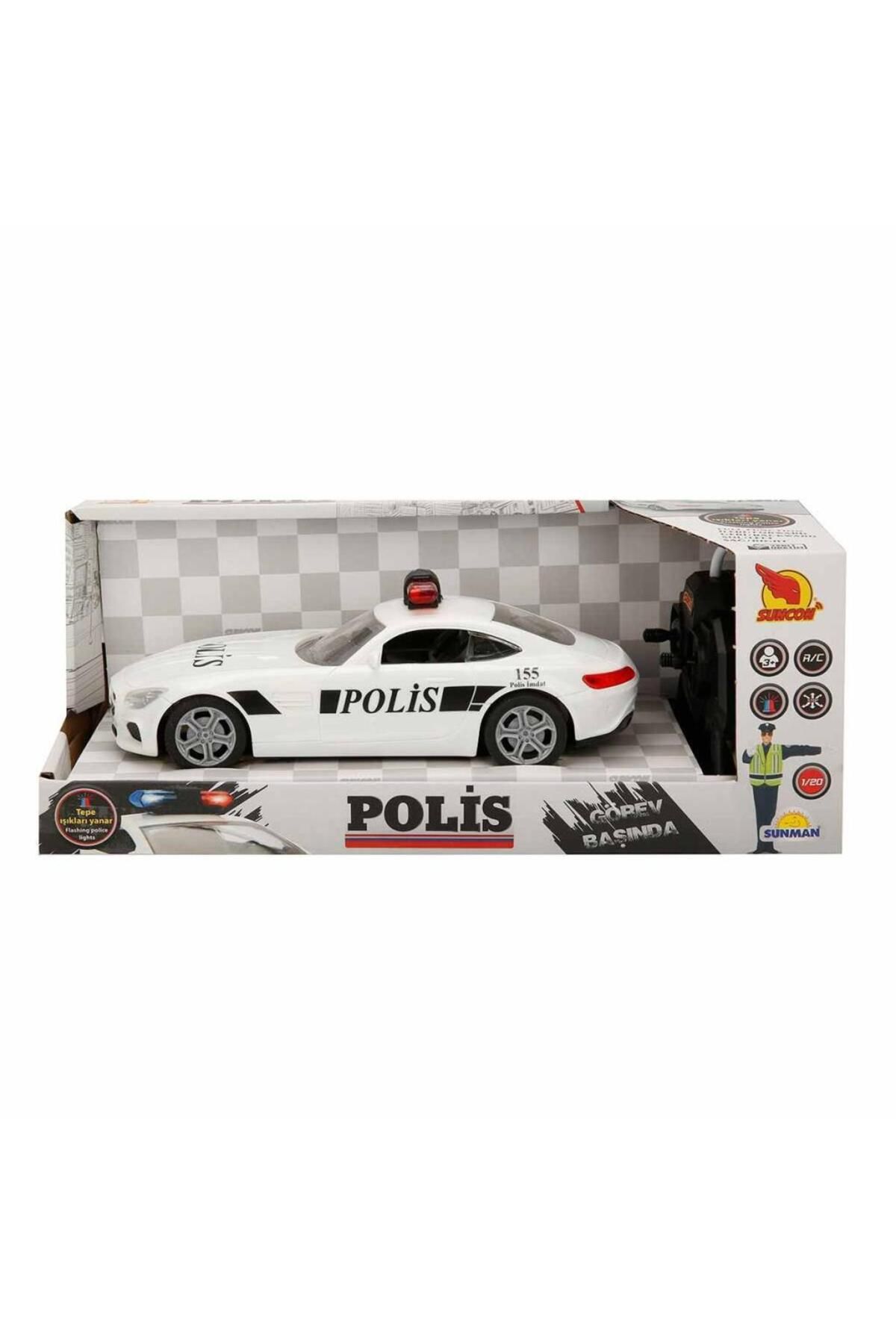 DENİZBİLİŞİM 20357 Uzaktan Kumandalı Suncon Işıklı Polis Arabası 21 Cm