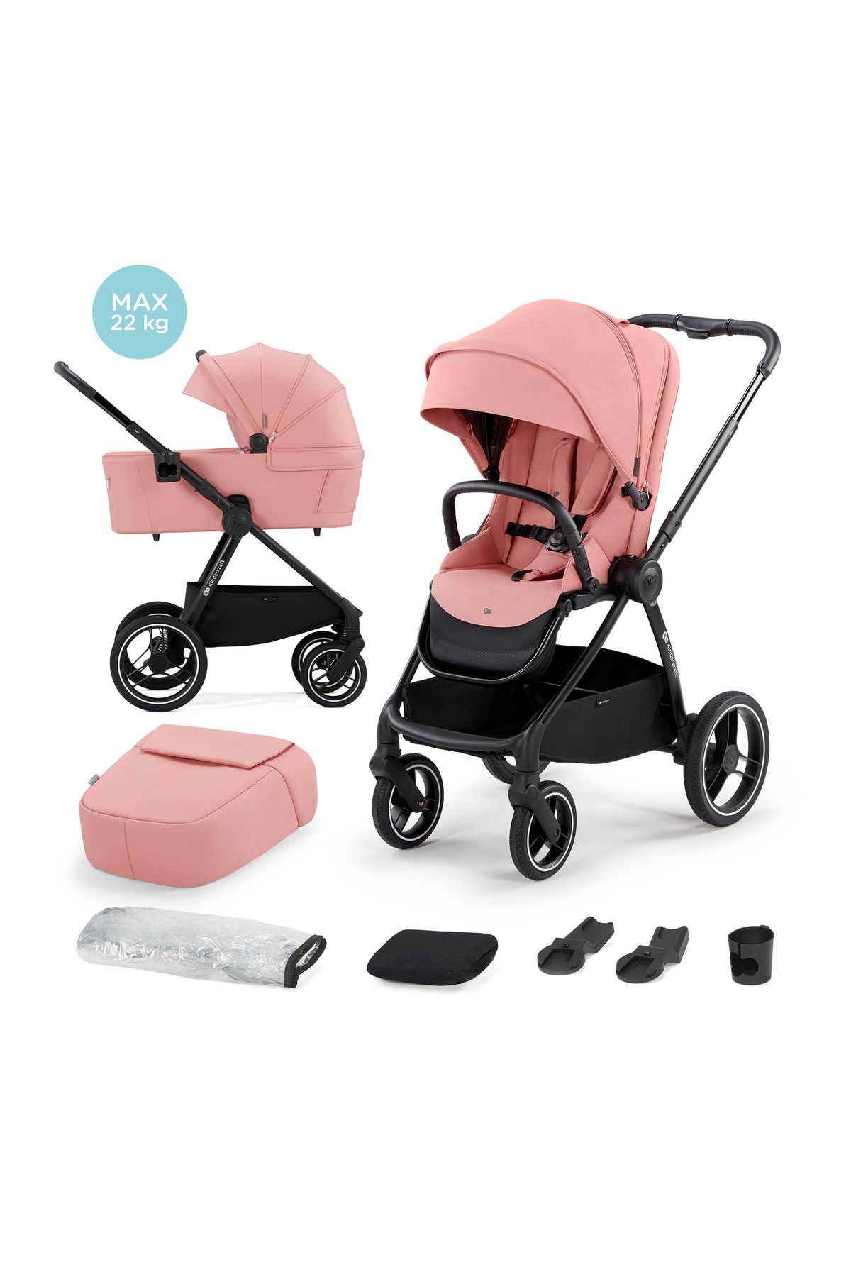Kinderkraft Carucior Multifunctional Kinderkraft Nea, 2 In 1, Ash Pink - One Size
