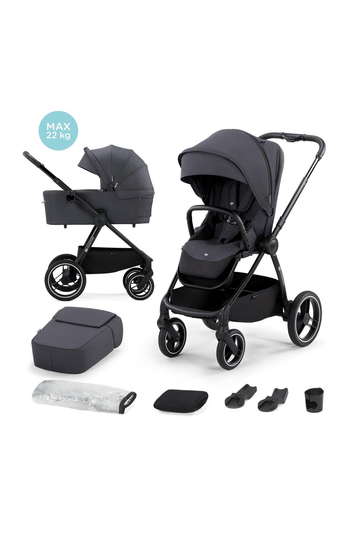 Kinderkraft Carucior Multifunctional 2in1 Kinderkraft Nea Dark Grey - One Size