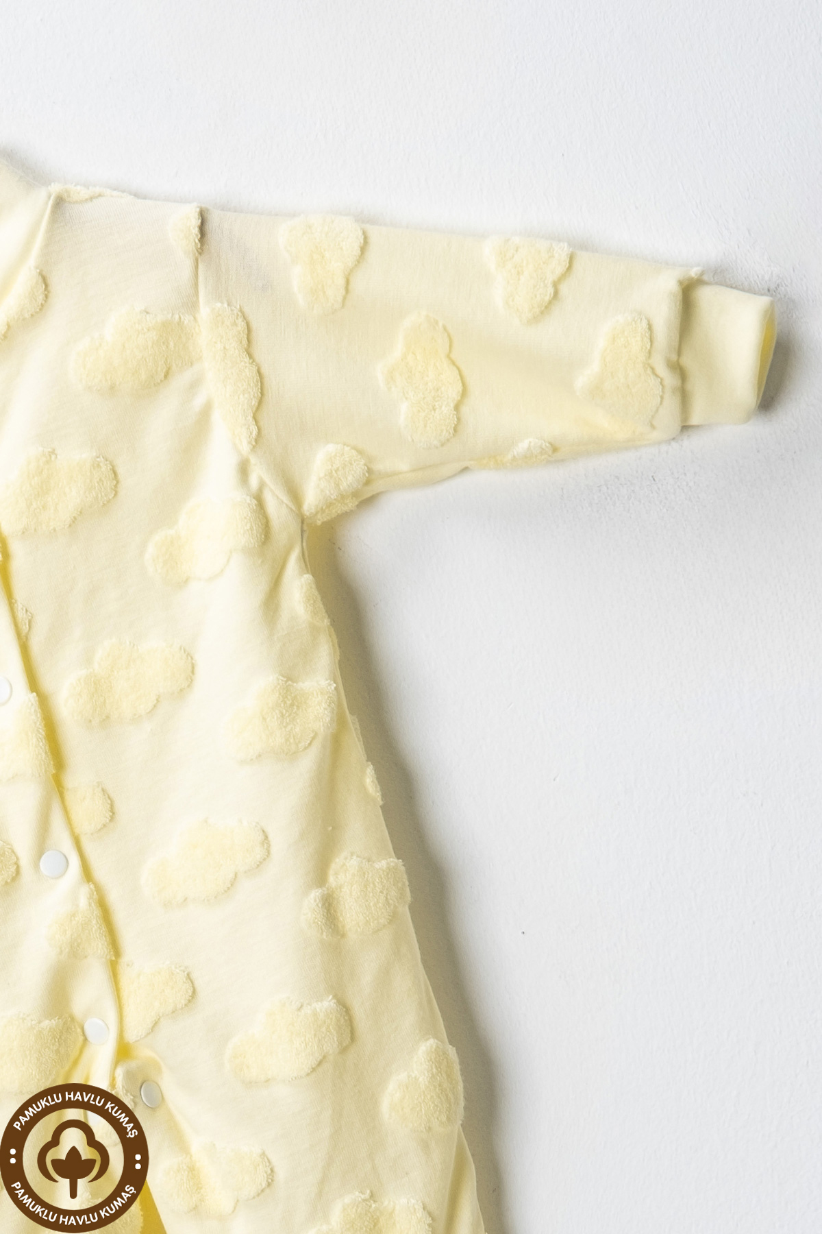 Miniel Unisex Bebek Desenli Havlu Kumaş 3-6-9 Ay Pamuklu Patikli Bebek Tulum fotoğrafı 4 (önizleme)