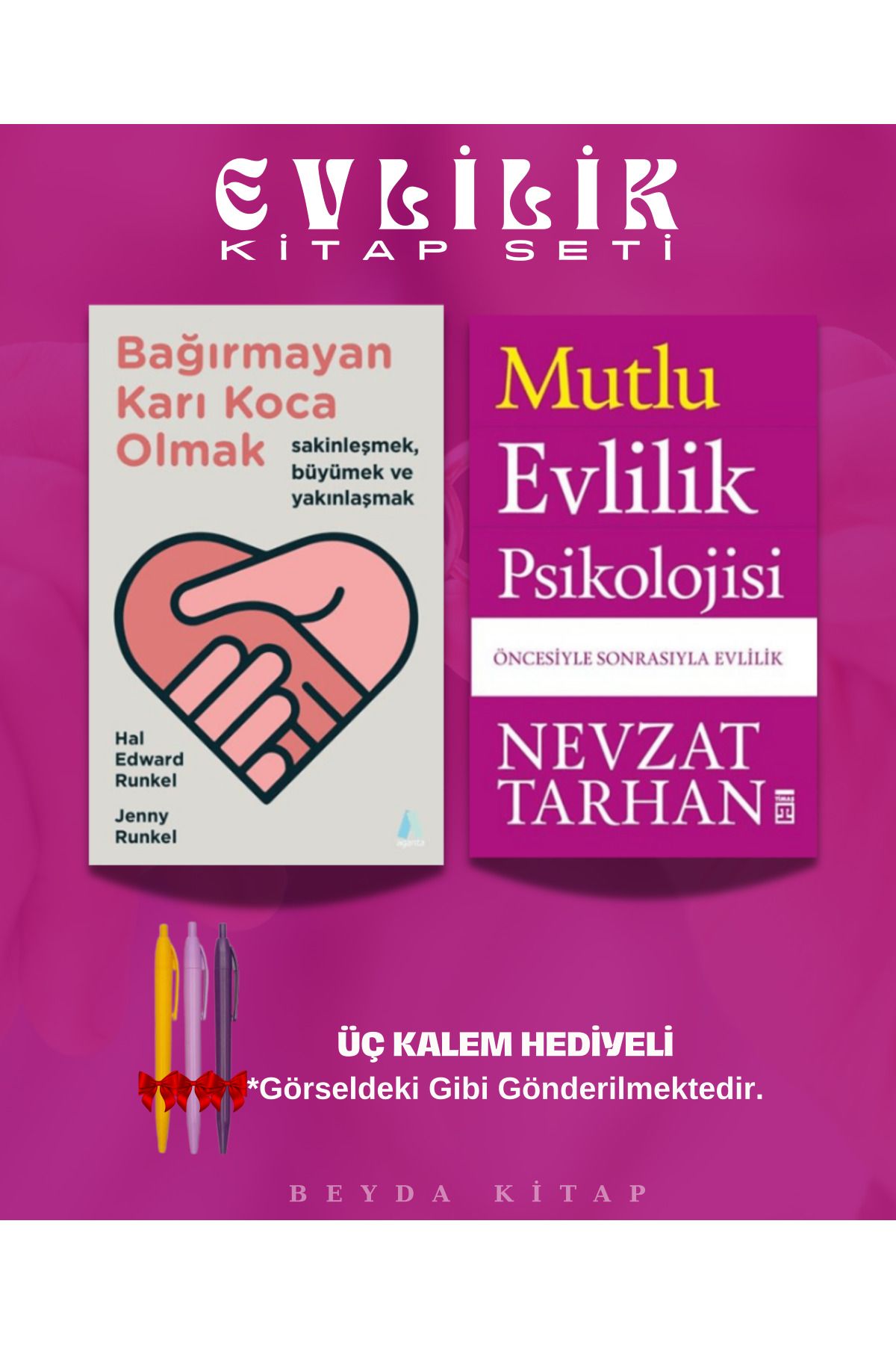Aganta Yayınları Bağırmayan Karı Koca Olmak - Mutlu Evlilik Psikolojisi - Kitap Seti - EVLKADY1