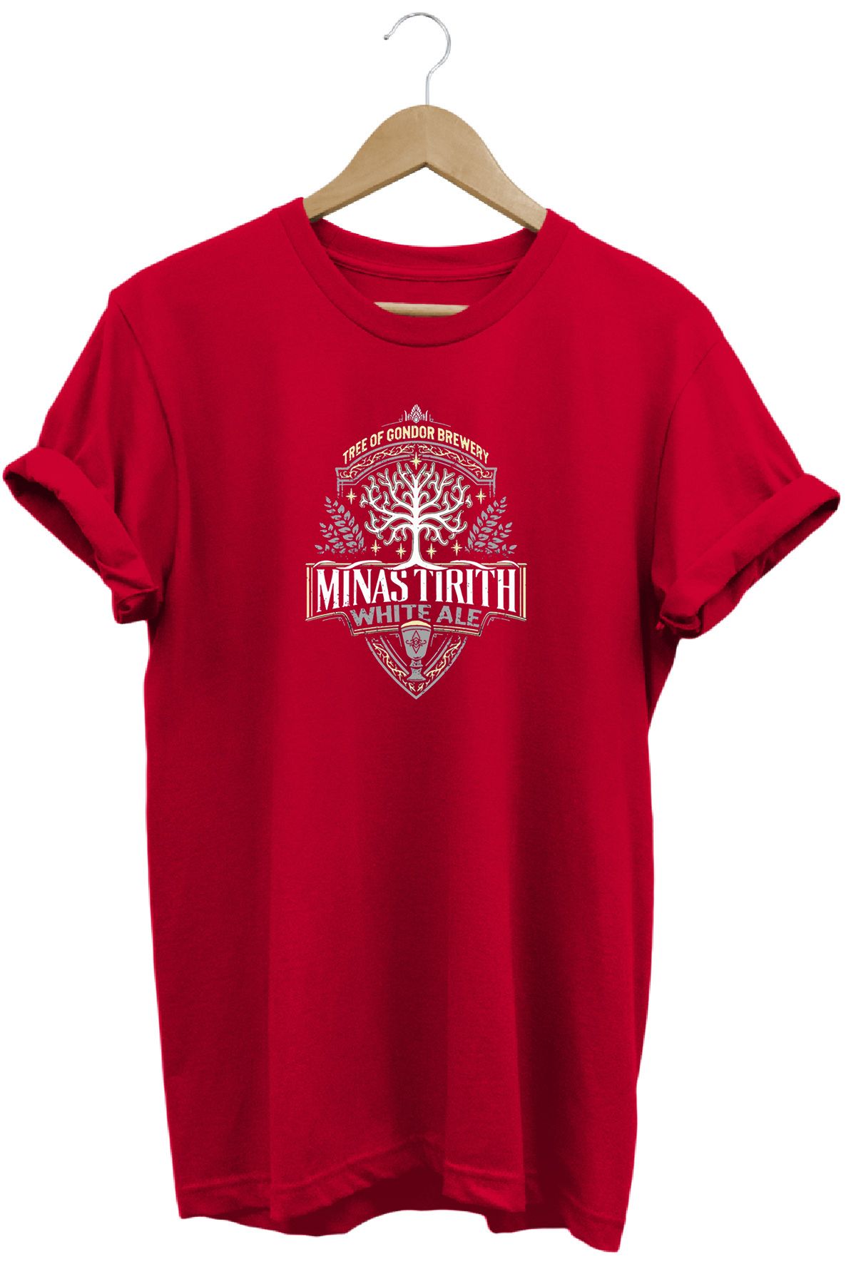 remonz Yüzüklerin Efendisi MinasTirith Ale Baskılı %100 Pamuk Regular Fit Bisiklet Yaka T-shirt