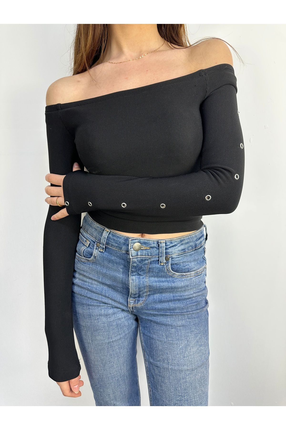 Azelya Fermuarlı crop