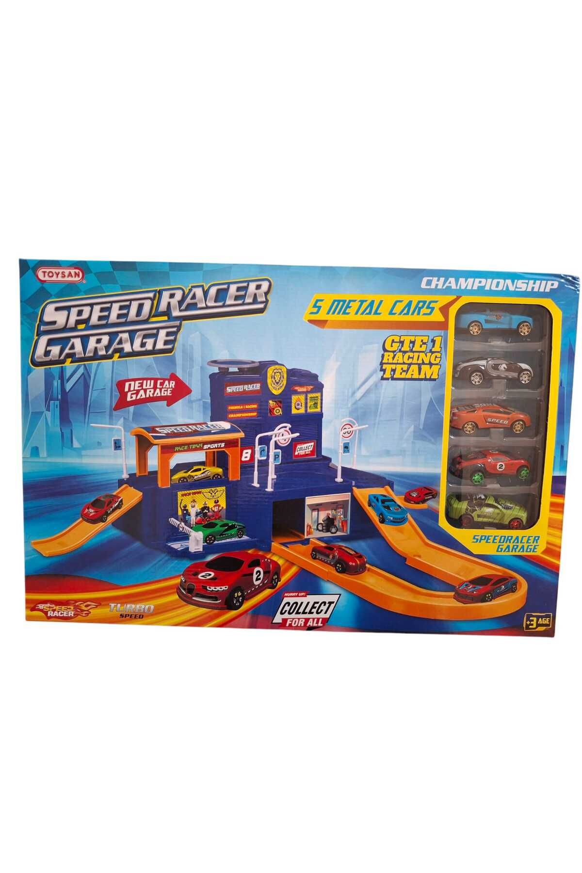 FİNCANLAR ARABA YARIŞÇISI GARAJI 5 METAL ARABALI