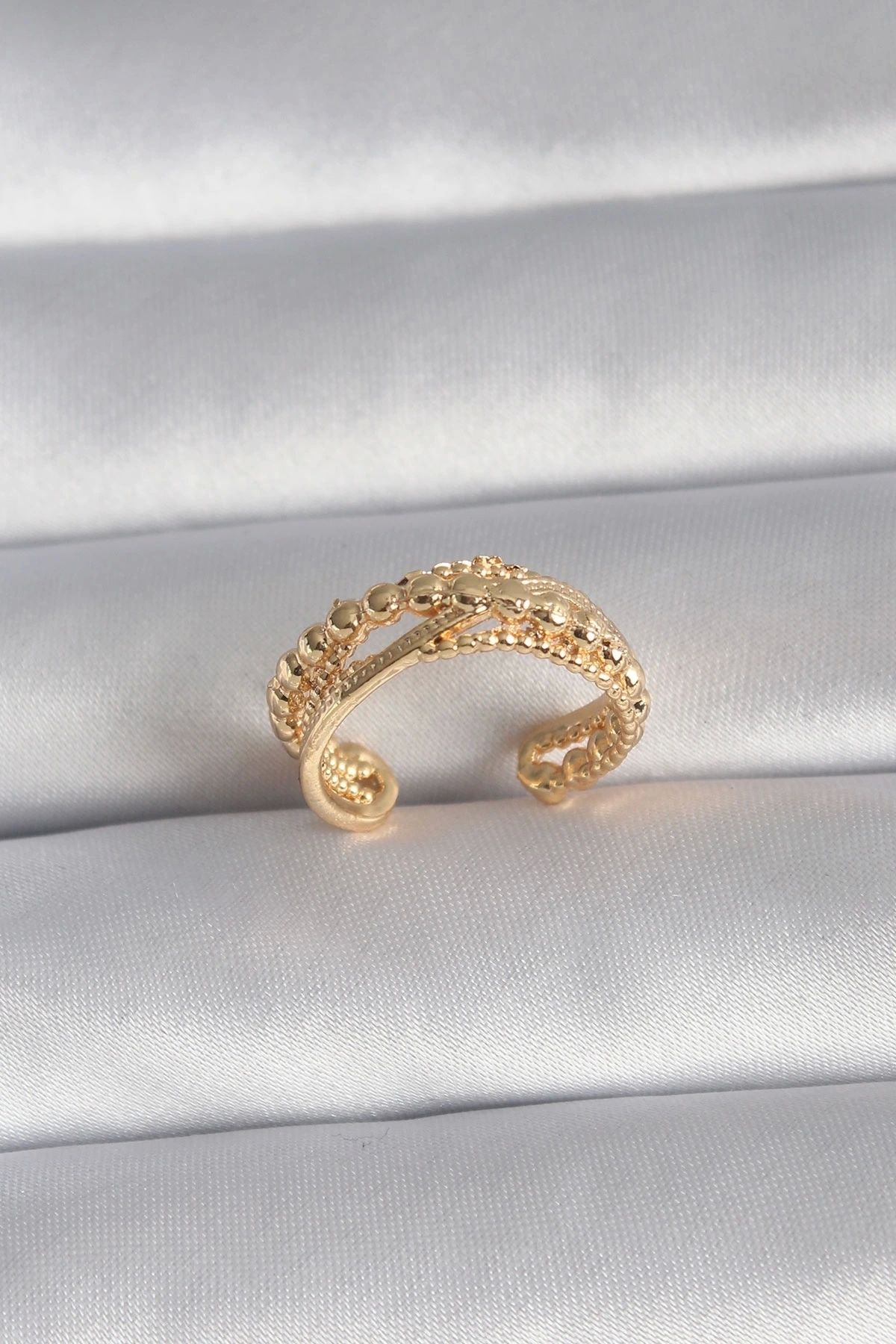STOREMAX Pirinç Gold Renk Kadın Yüzük