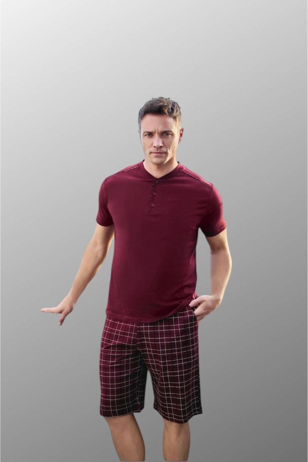 Pijamoni erkek şort takım