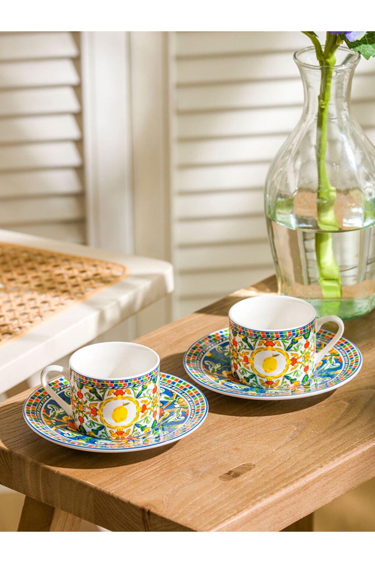 LC Waikiki LCW HOME Karişik Baskılı 2 Kişilik Porselen Kahve Fincan Takımı 90 ml