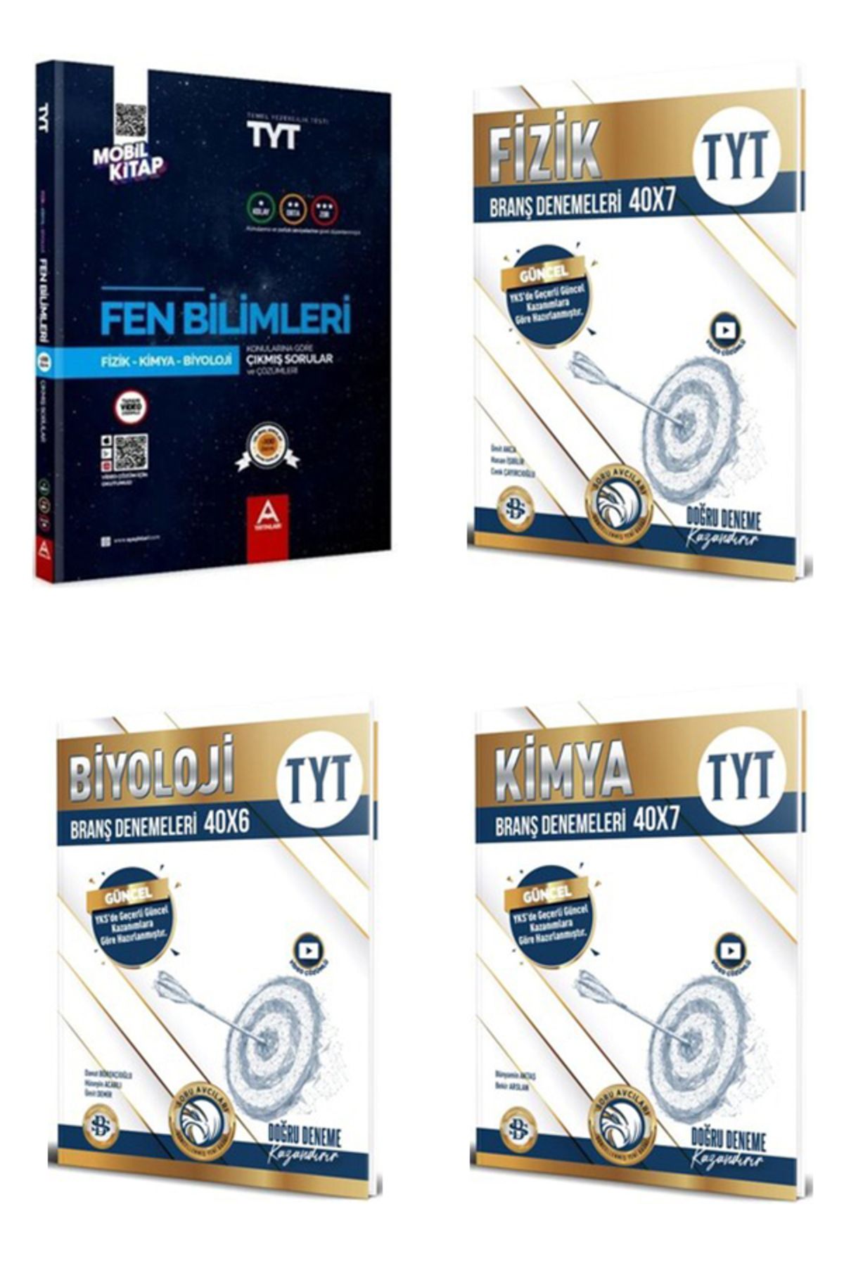 A Yayınları 2025 TYT Fen Bilimleri Çıkmış Sorular ve Biyoloji Kimya Fizik Deneme Seti