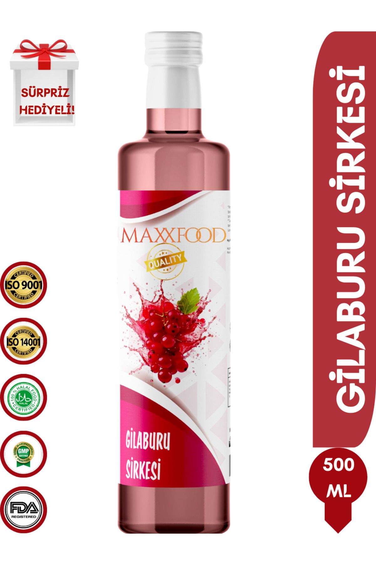 maxxfood GİLABURU SİRKESİ DOĞAL FERMANTASYON (gılaburu vinegar) 500Ml