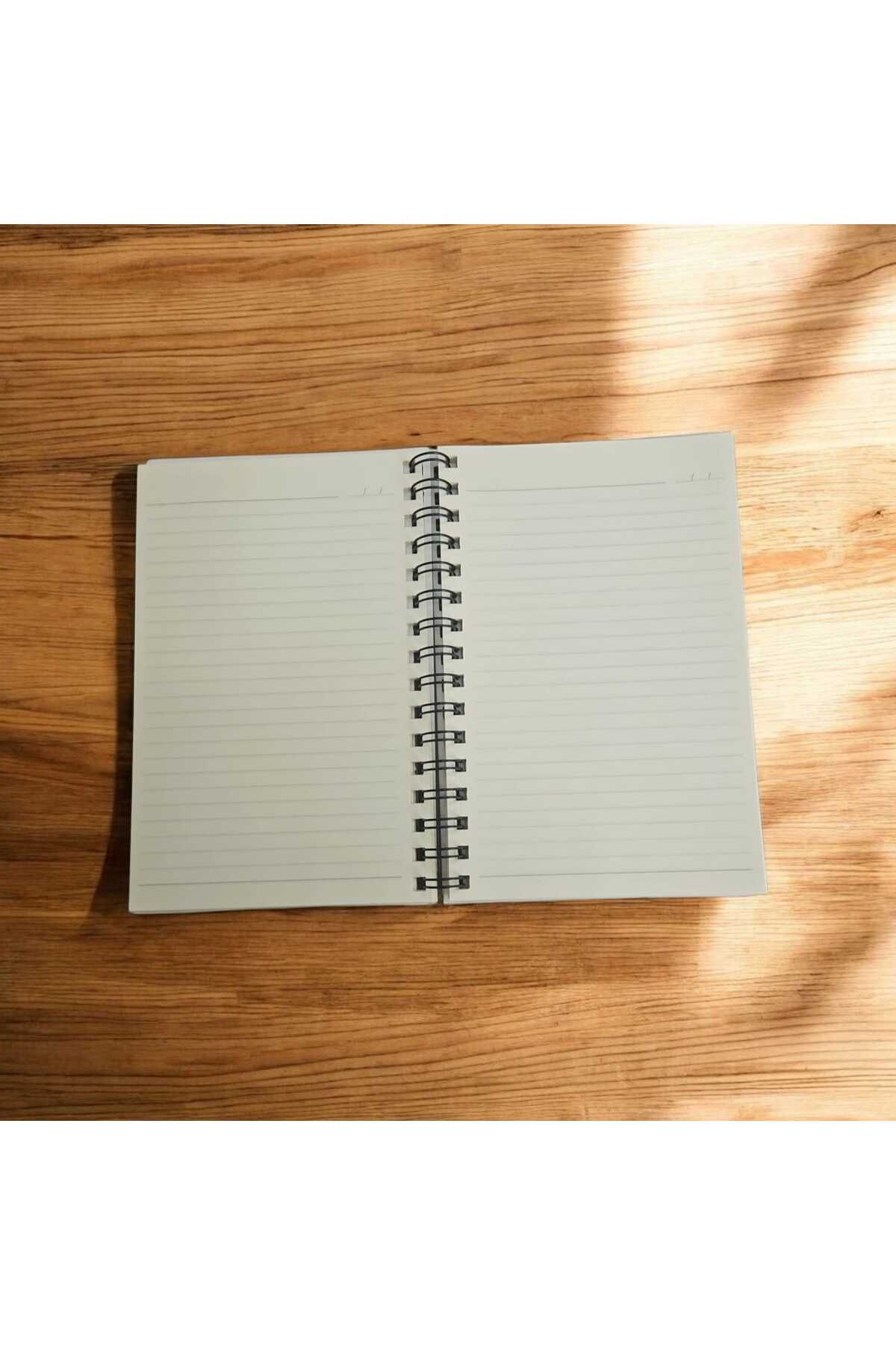 ALLStore SPİRALLİ YUMUŞAK KAPAK PULLU NOT DEFTERİ 60 GR 224 SAYFA 21X14 CM SEVİMLİ KEDİ DESENLİ
