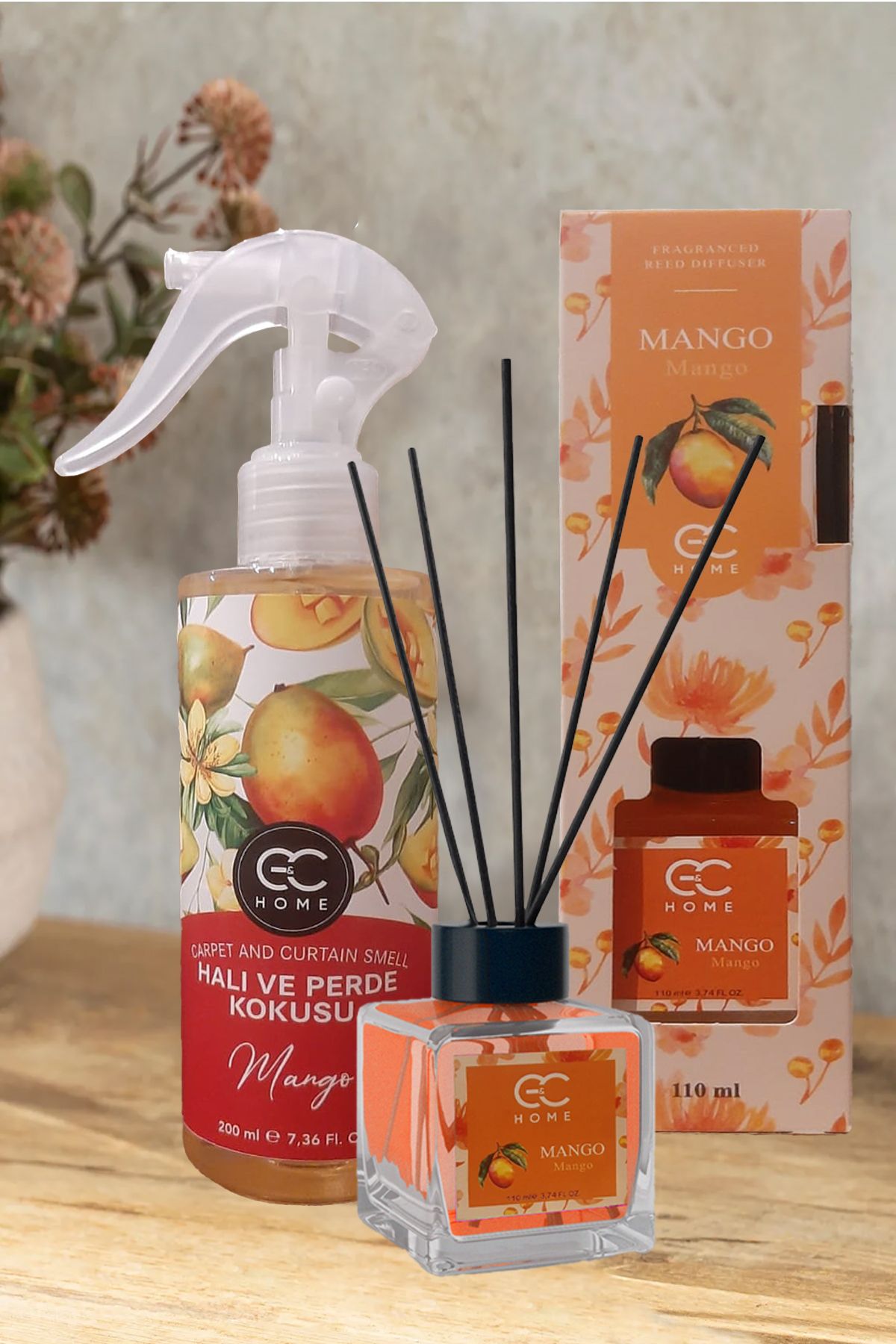 G&C HOME MANGO AROMALI Halı Perde Ve Koltuk Kokusu SPREY-BAMBU 2'Lİ SET