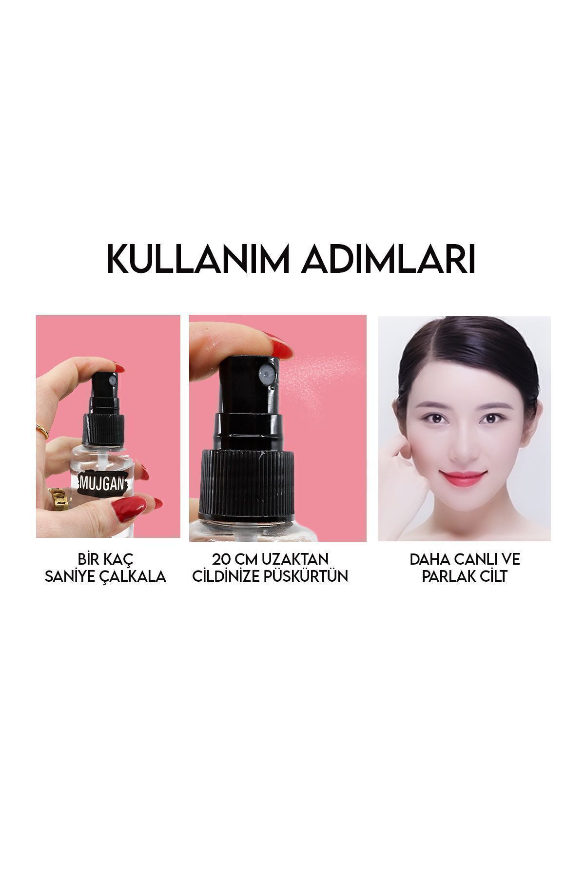 Makyaj Sabitleyici Şefaf Ambalaj 60ml — نارنجی beyaz — تصویر 2 از 8