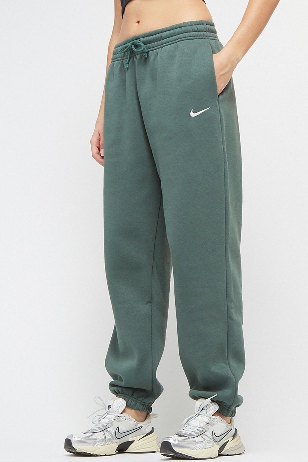 Nike Sportswear Phoenix Fleece High Rise Oversized Şardonlu Büyük Beden Yüksek Bel Kadın Eşofman Alt