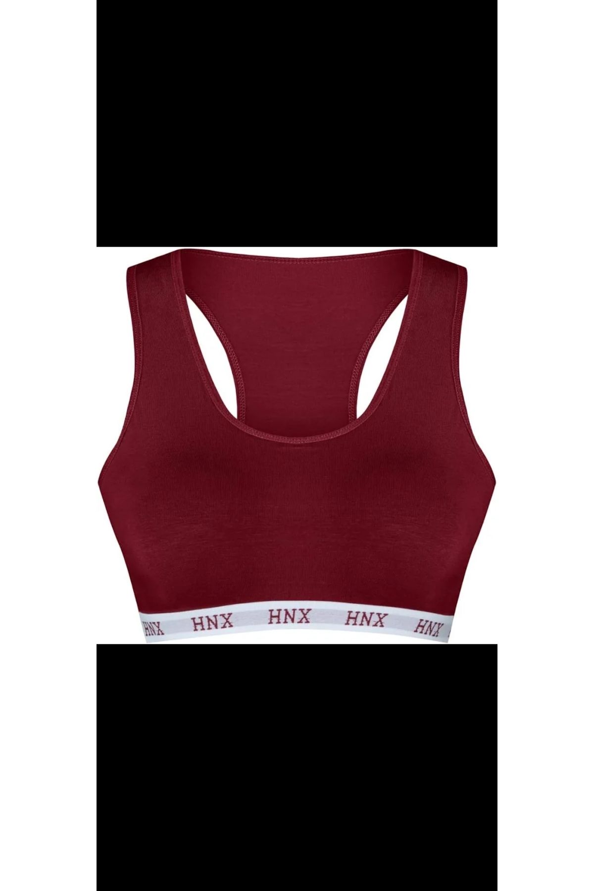 HNX UNDERWEAR HNX Kadın Pedli Sporcu Sütyen Bordo