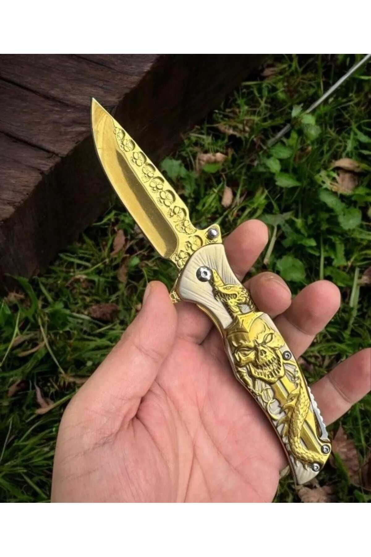 NIGHTSUN Gold Kuru Kafa Çelik Çakı