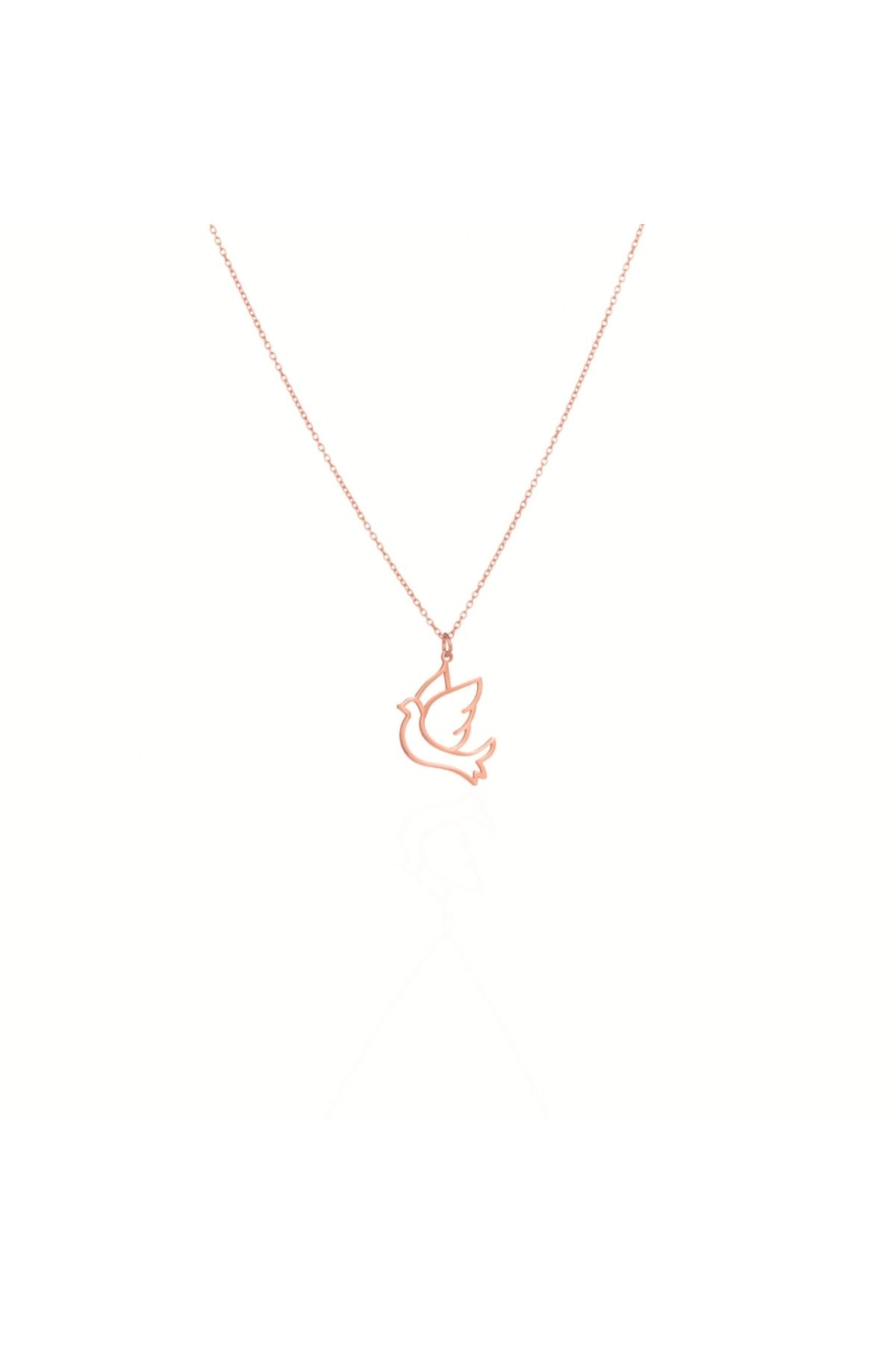 Klart Jewellery Güvercin figürlü Gümüş Kolye 925 ayar kuş Gümüş Kolye