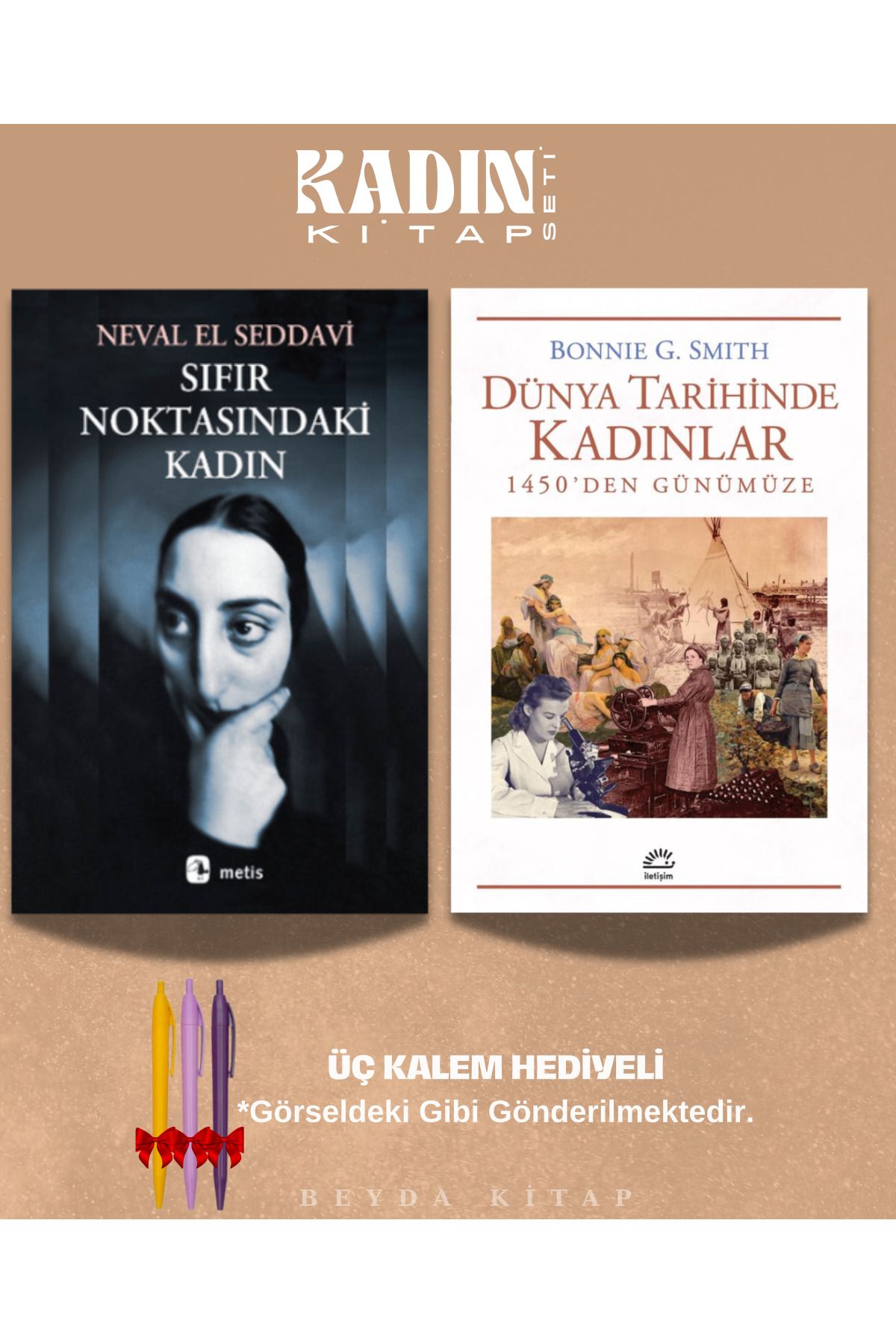 Metis Yayınları Sıfır Noktasındaki Kadın - Dünya Tarihinde Kadınlar - Kitap Seti - Üç Kalem Hediyeli