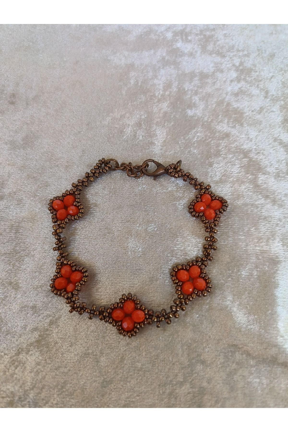 MODA Hand Made El yapımı Kadın Kristal Boncuk ve Cam Kum Boncuk Bileklik
