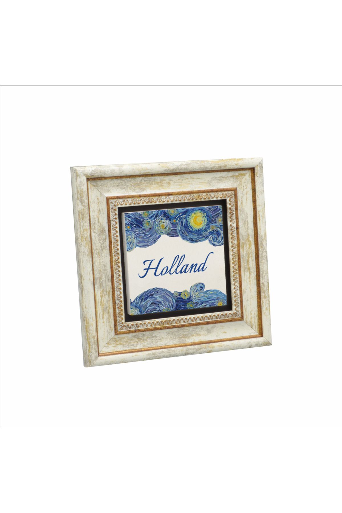 Sadrazam Amsterdam Görseli Baskılı Doğaltaş Tablo (20 X 20 KRG-20)