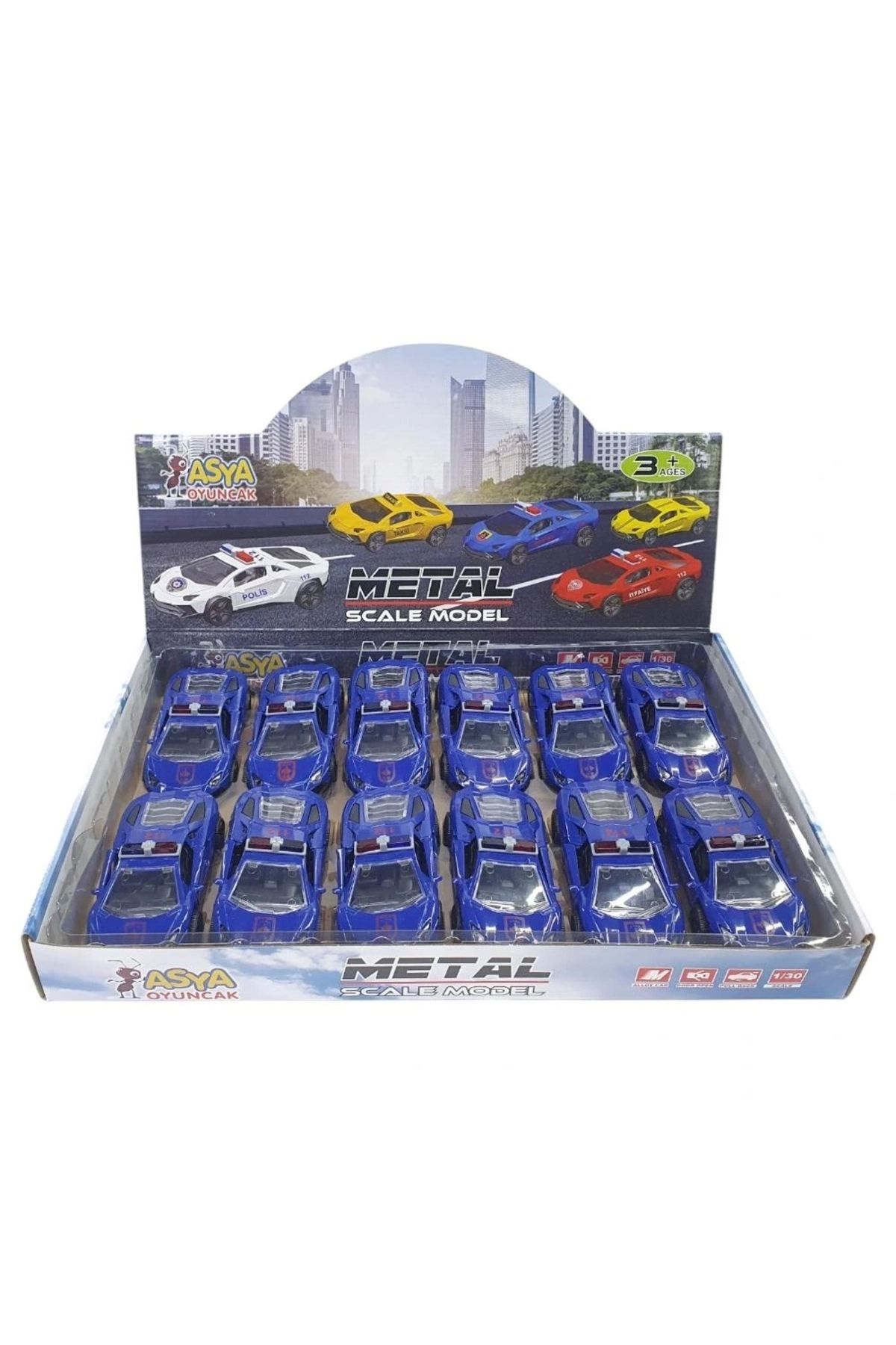 Tolzan Çek Bırak Metal Araba Lamborgini - Jandarma
