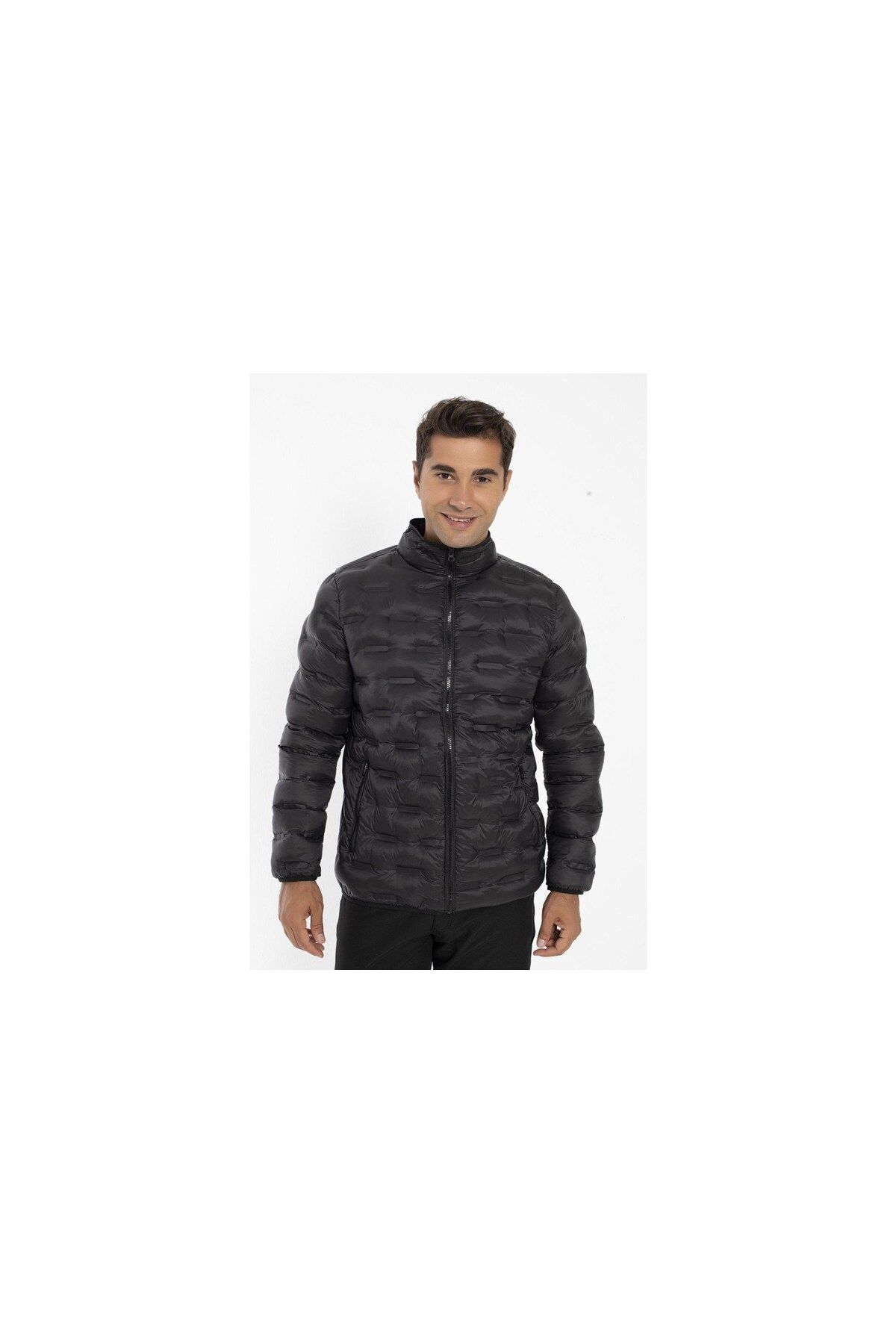 Crozwise CROZWİSE M 016-1 Erkek Dolumlu Kışlık Spor Outdoor Mont