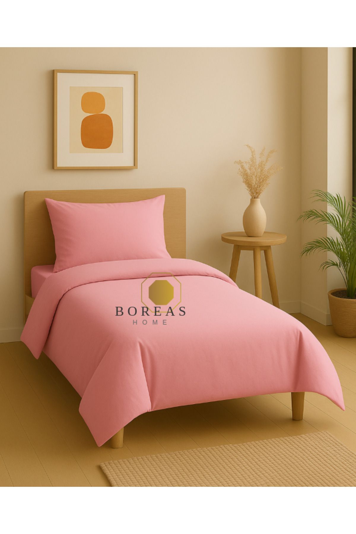 Boreas Home SOFT Lastikli Çarşafı TEK Kişilik Nevresim Takımı